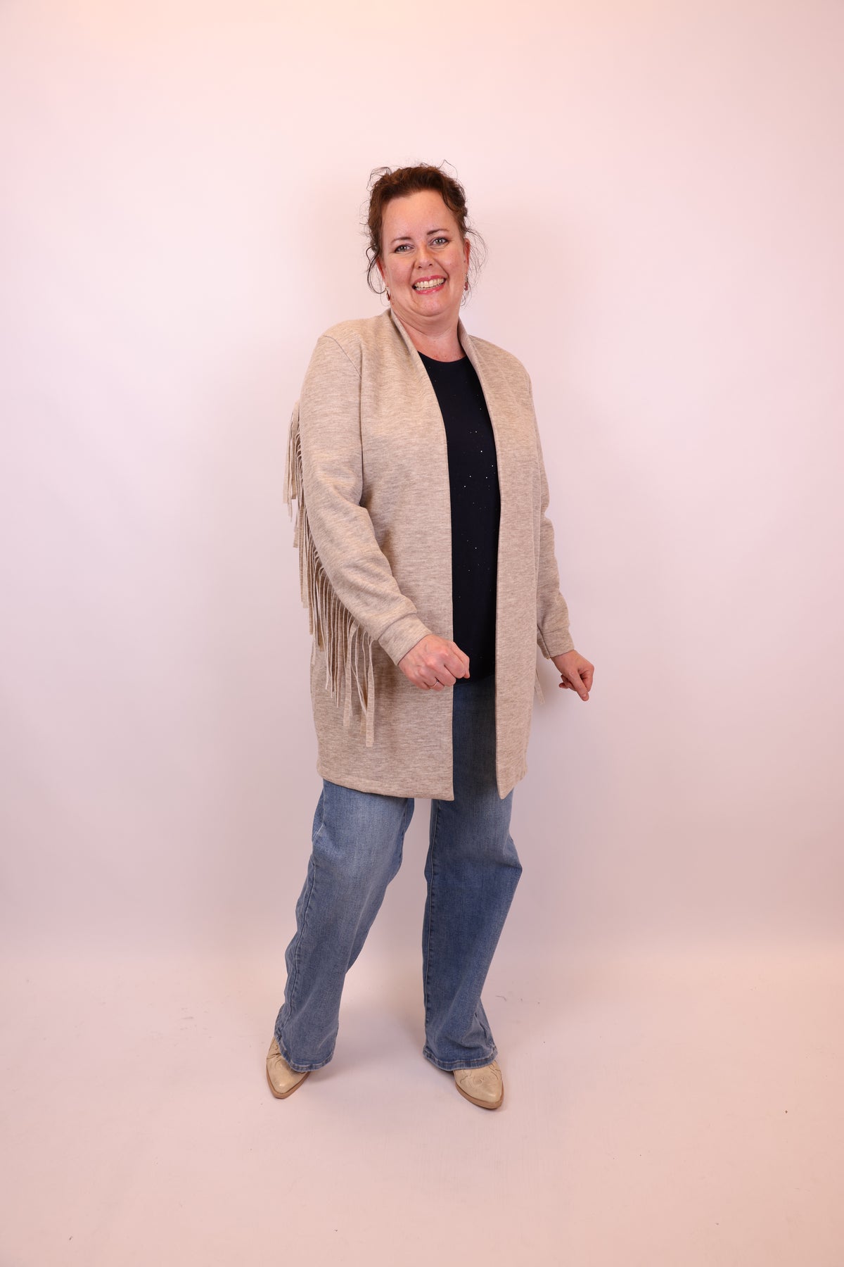 Mara | Bluse weiß Langarm 38 bis 48