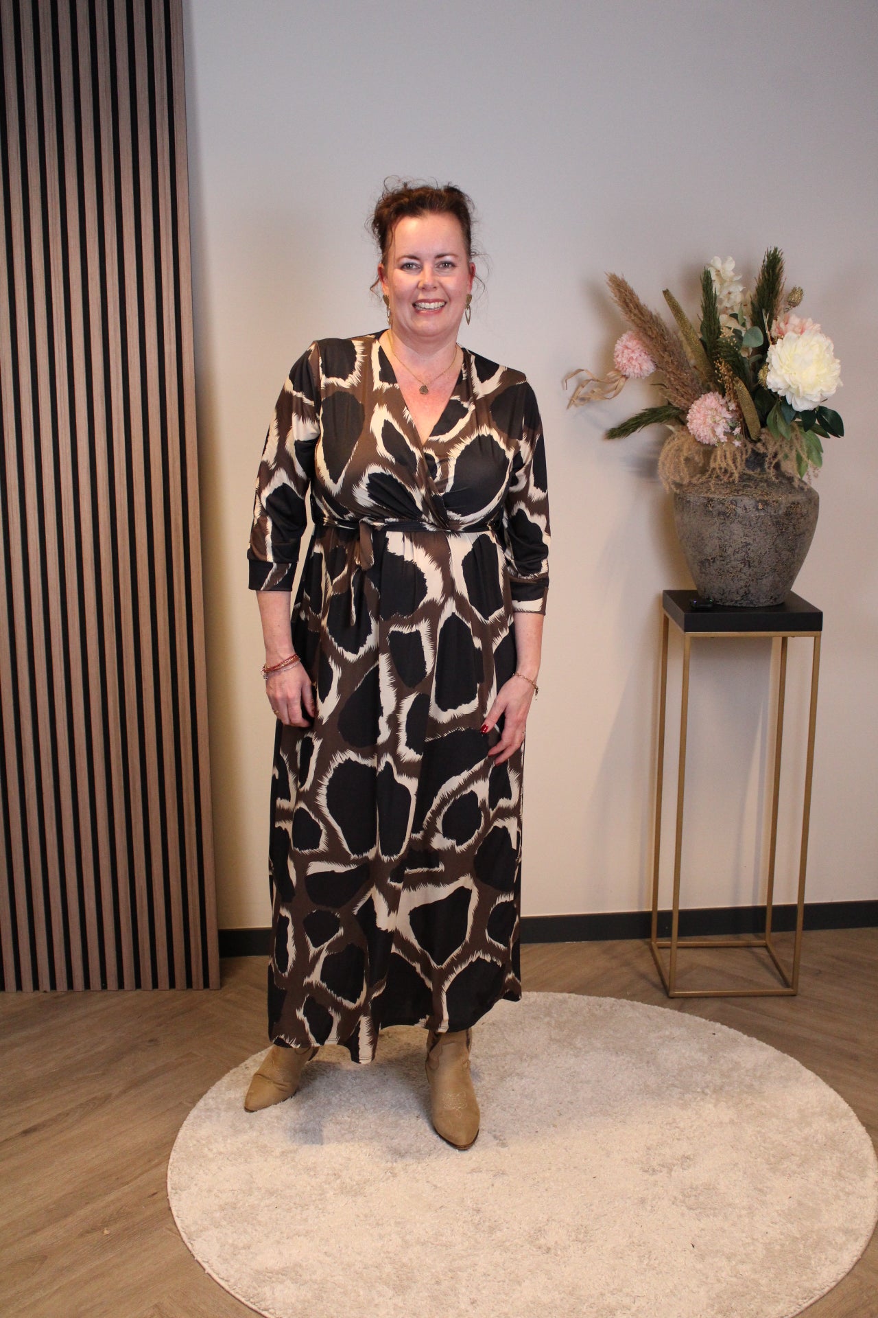 Marise | Blaues Langarmkleid 46 bis 50