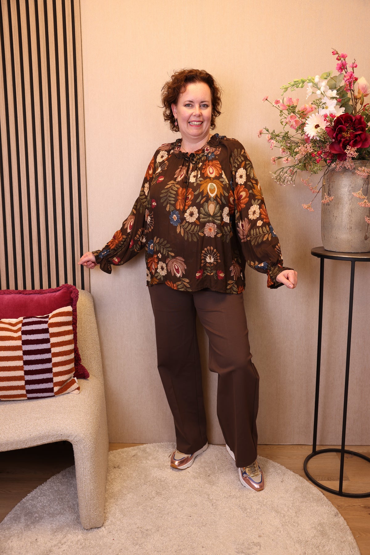 Dora | Bluse schwarz Langarm 52 bis 58