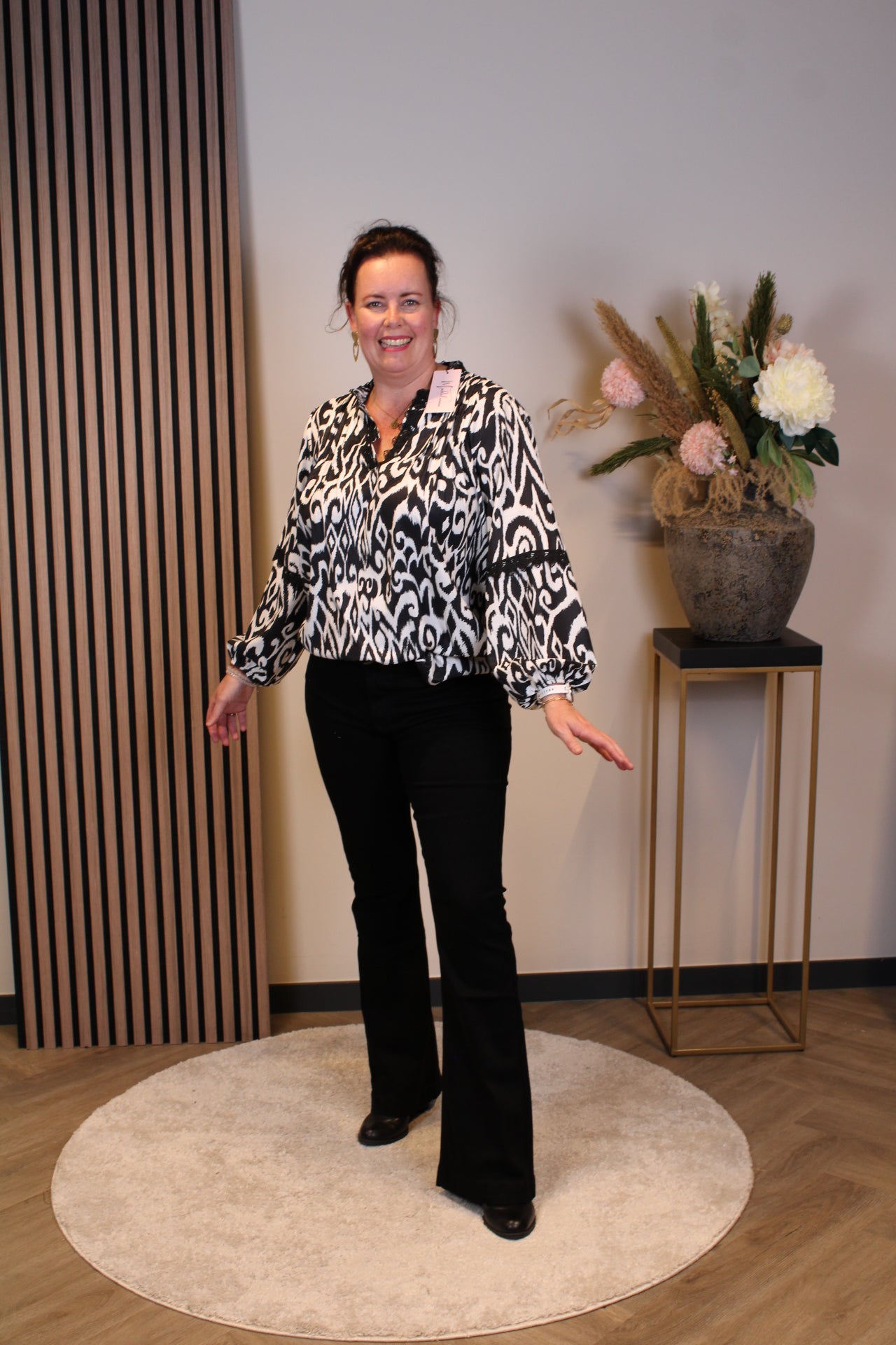 Dominique zwart | Flared Jeans