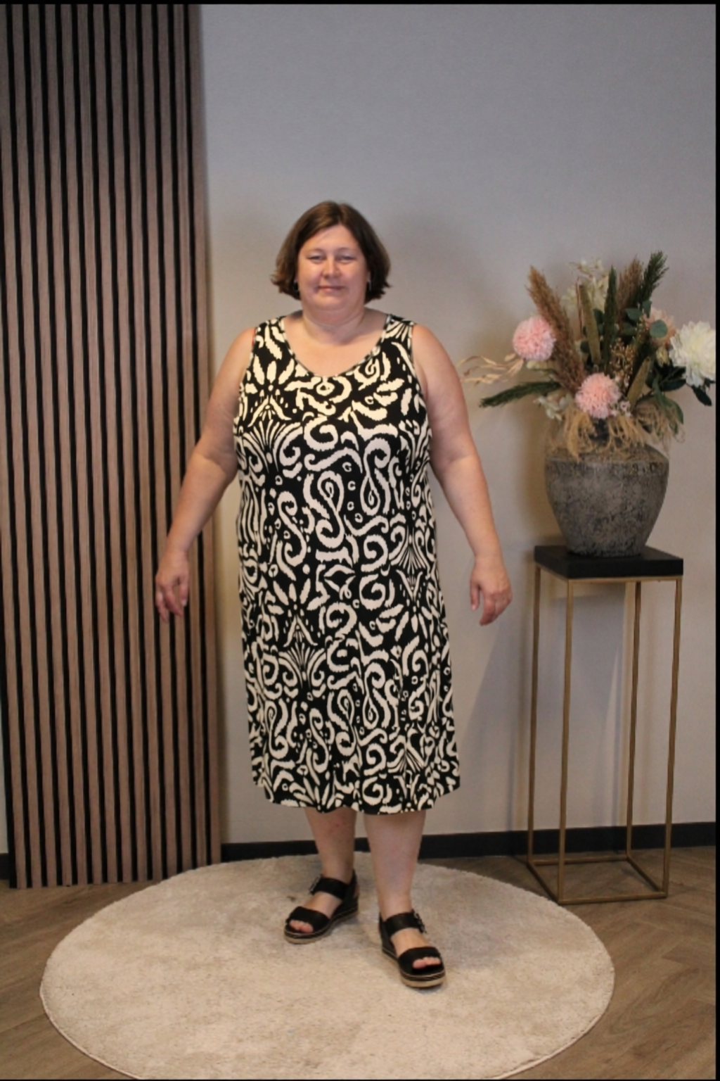 Dora | Bluse schwarz Langarm 52 bis 58