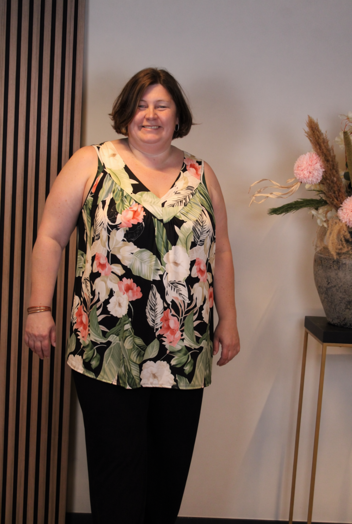 Dora | Bluse schwarz Langarm 52 bis 58