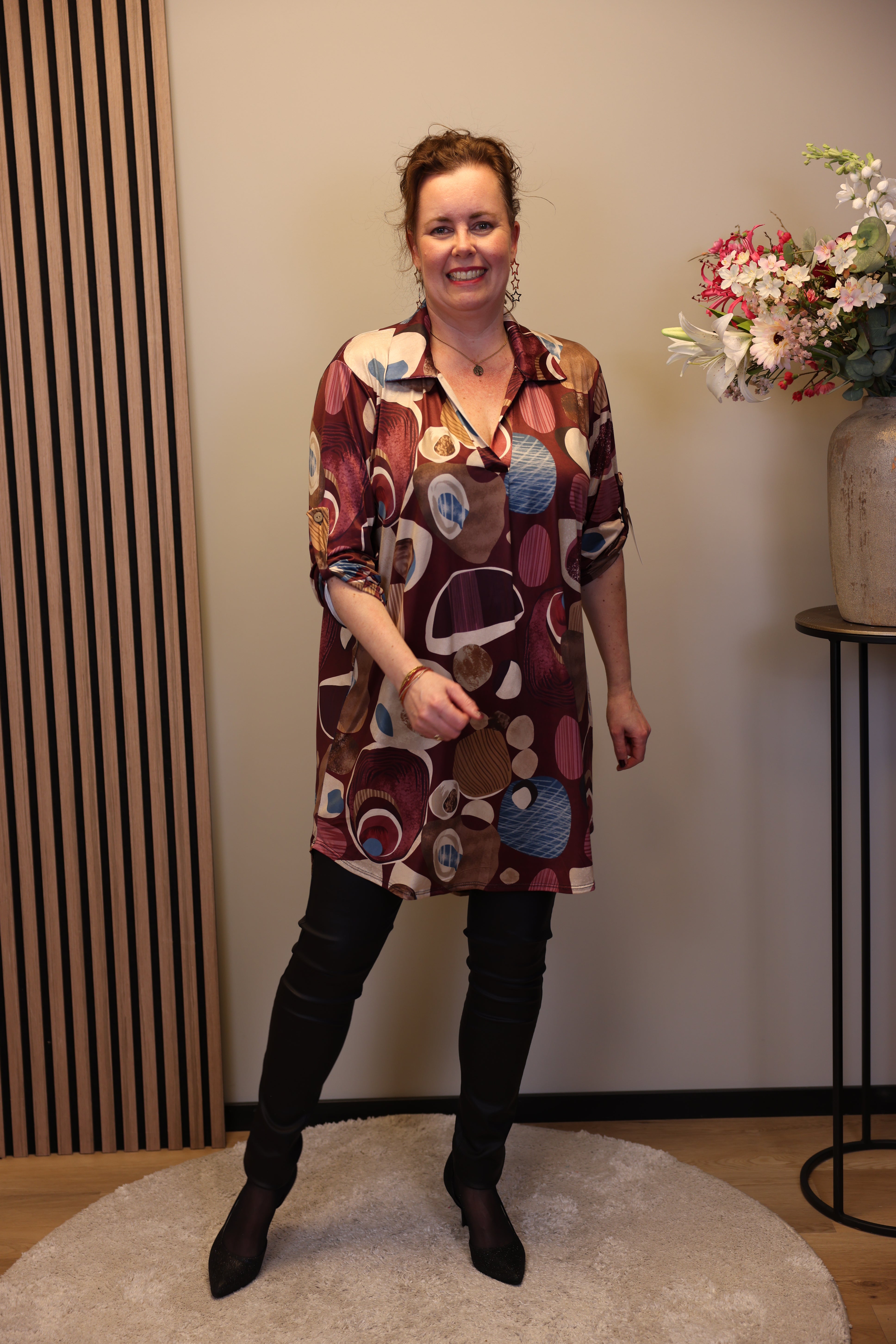 Danique | Tuniek roze met kraagje 48 t/m 52