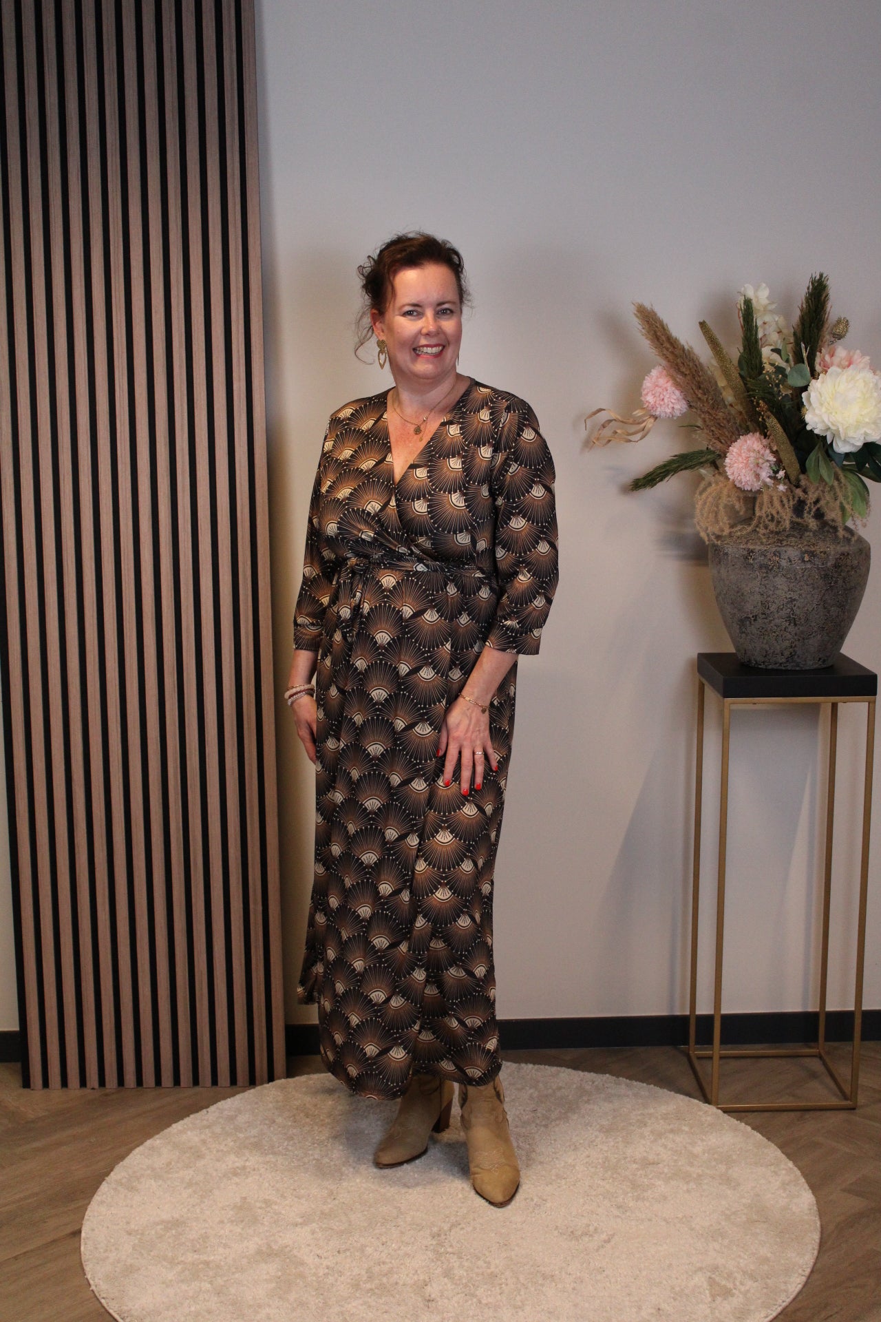 Odette | Schwarzes Langarmkleid 46 bis 50