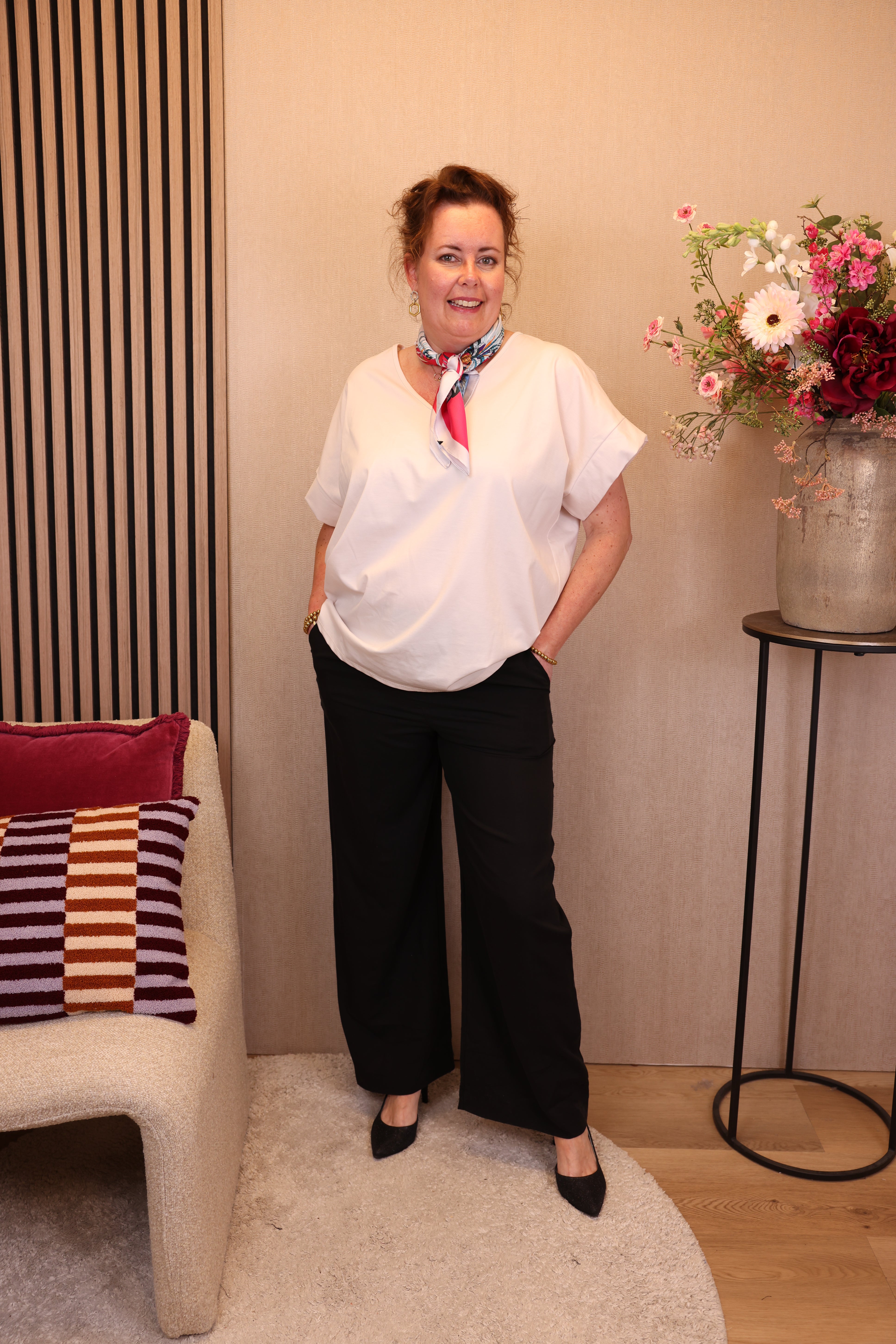 Dora | Bluse schwarz Langarm 52 bis 58