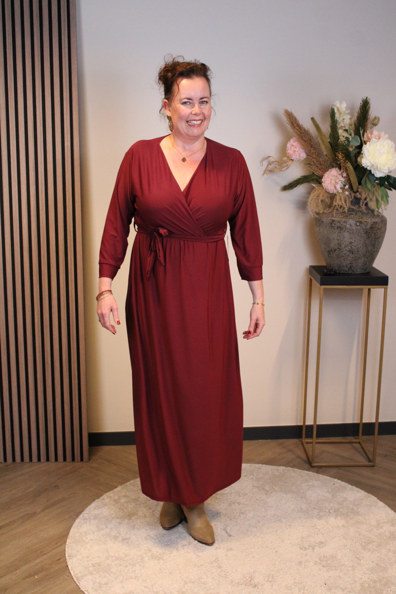 Marise | Blaues Langarmkleid 46 bis 50