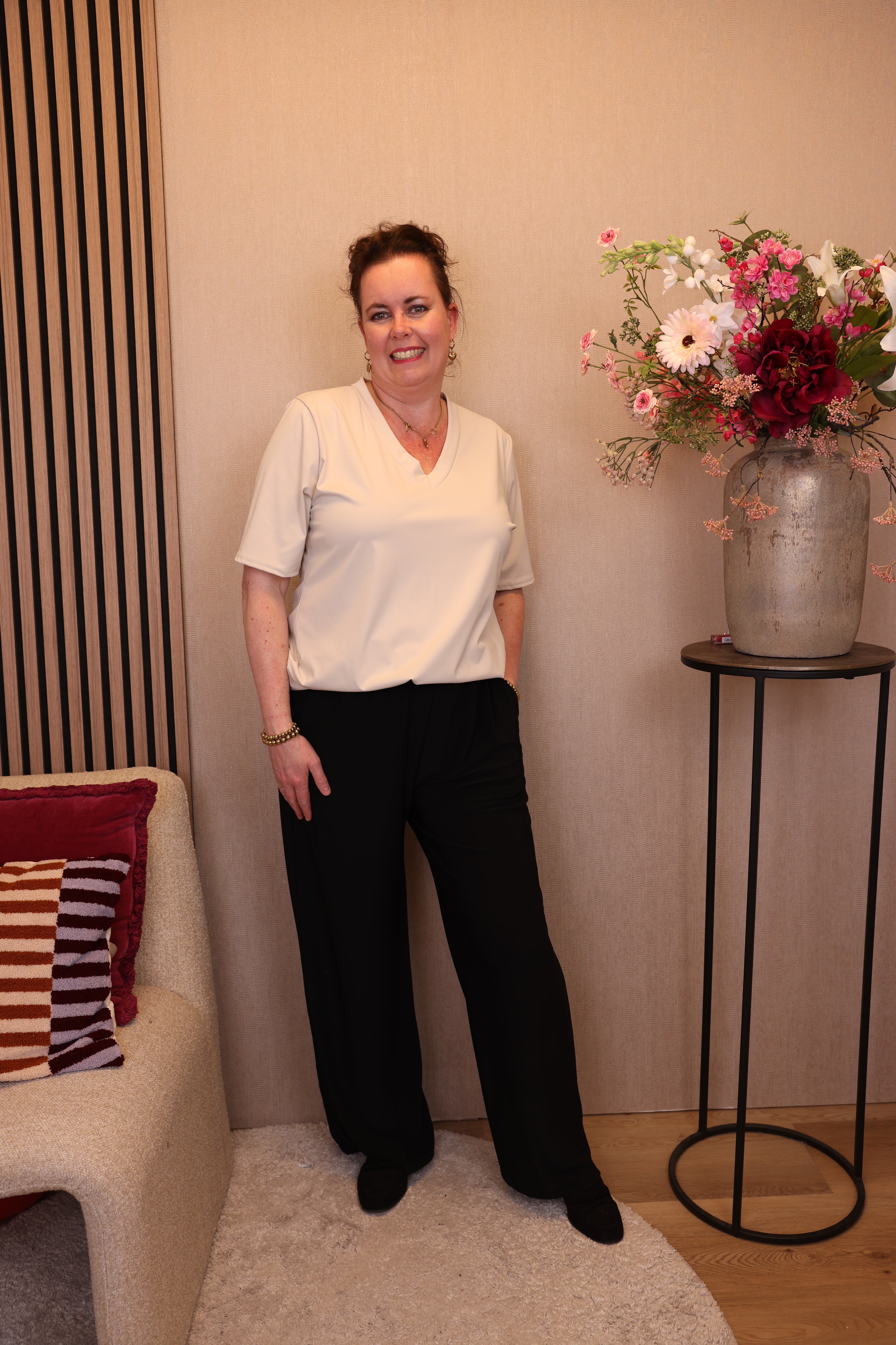 Dora | Bluse schwarz Langarm 52 bis 58