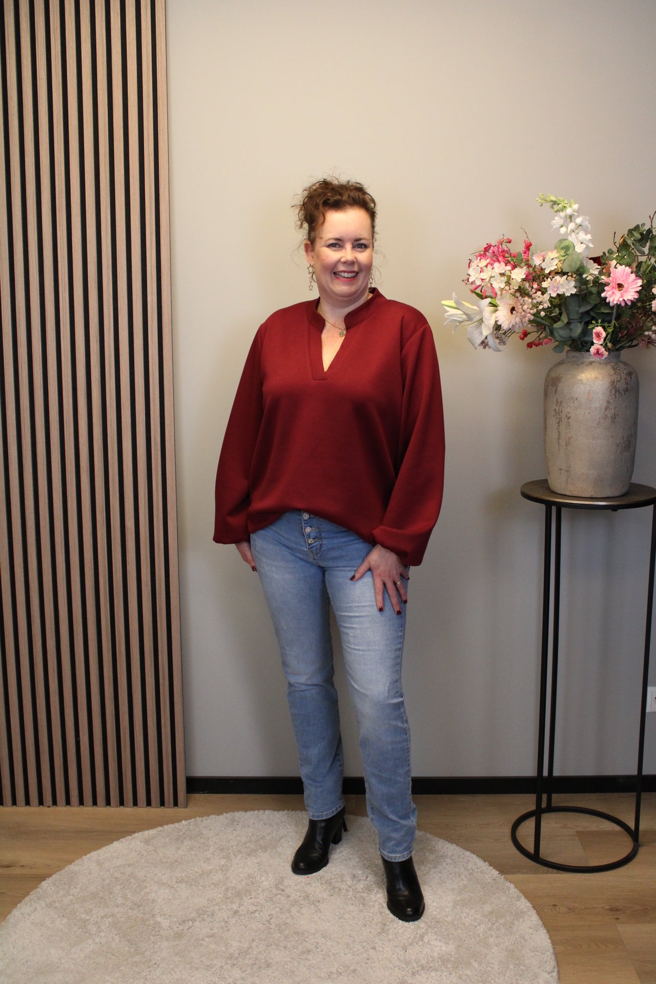 Mara | Bluse weiß Langarm 38 bis 48