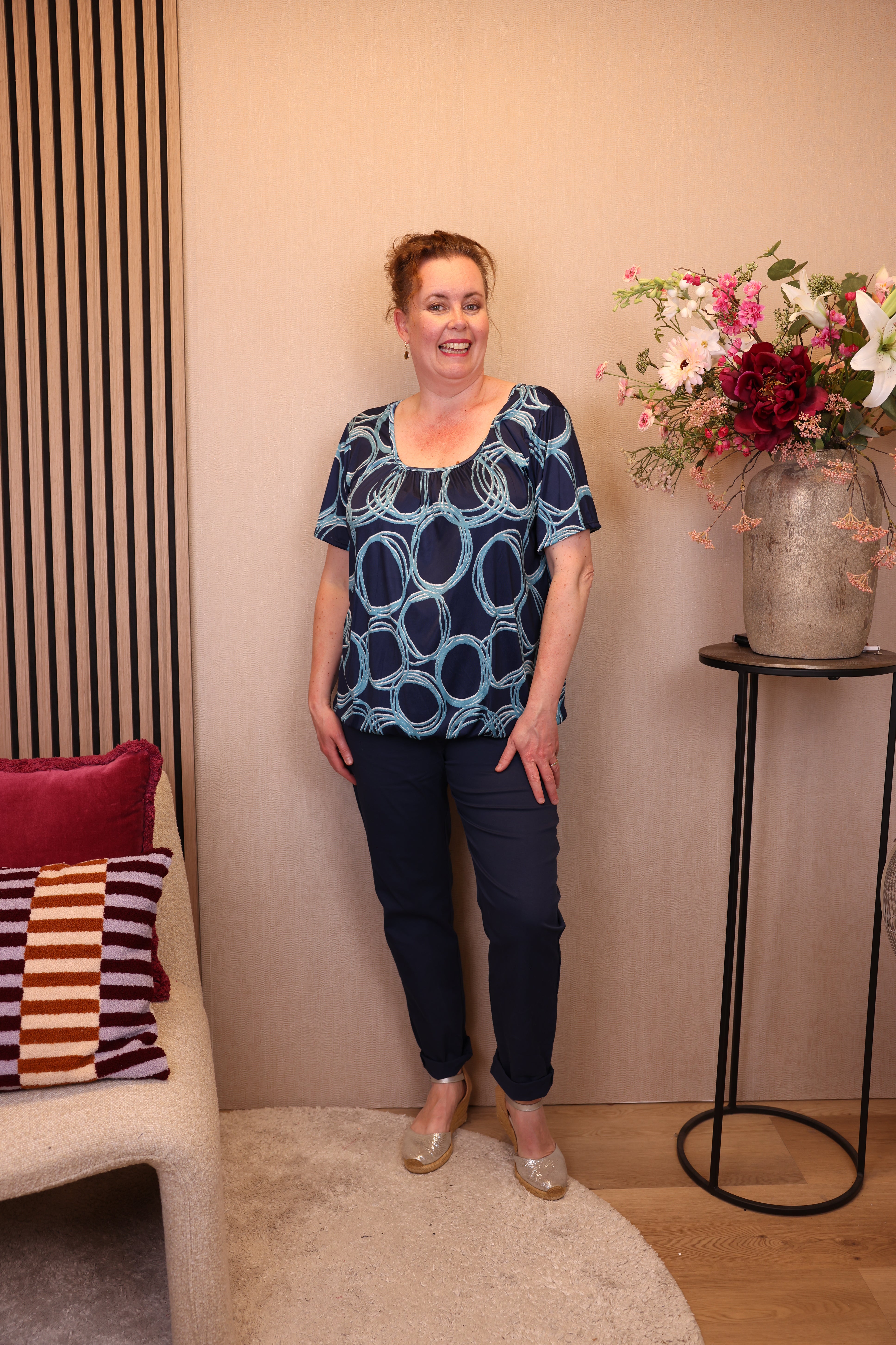 Dora | Bluse schwarz Langarm 52 bis 58
