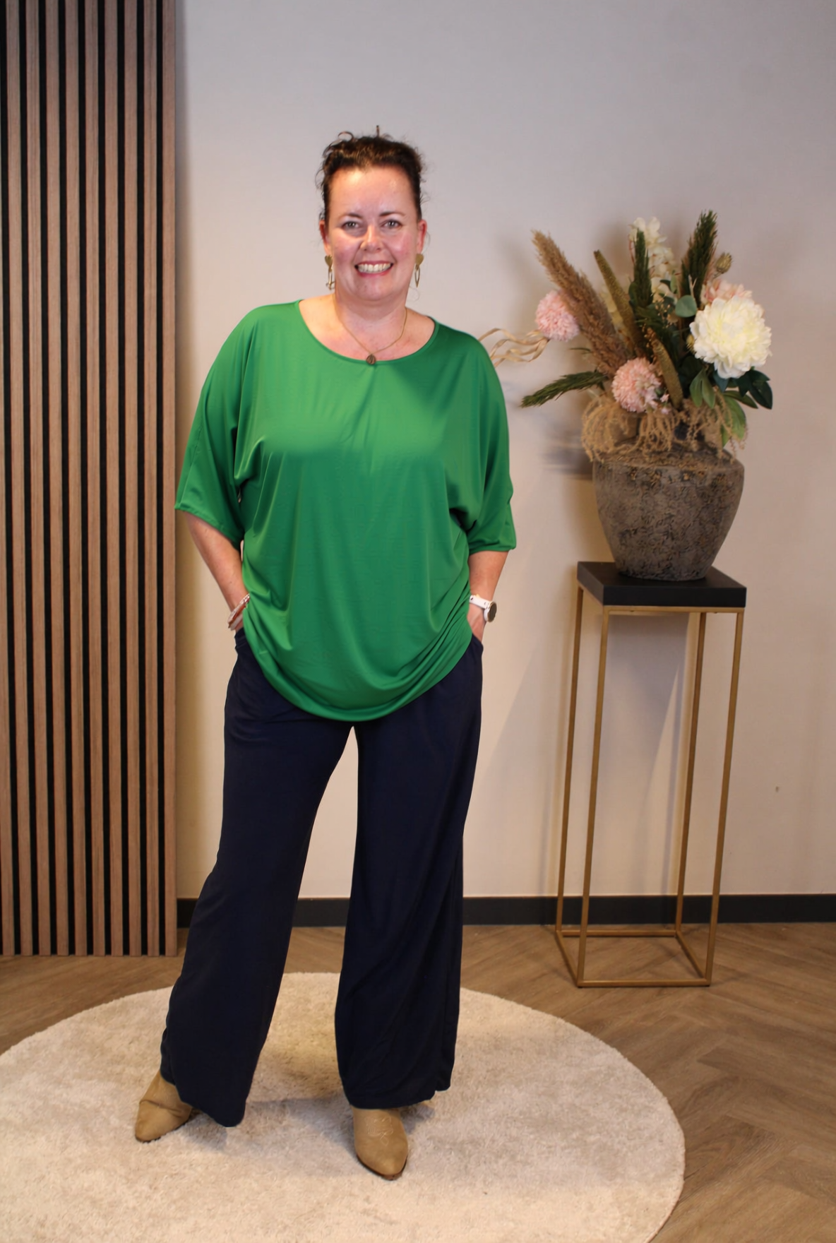 Dora | Bluse schwarz Langarm 52 bis 58