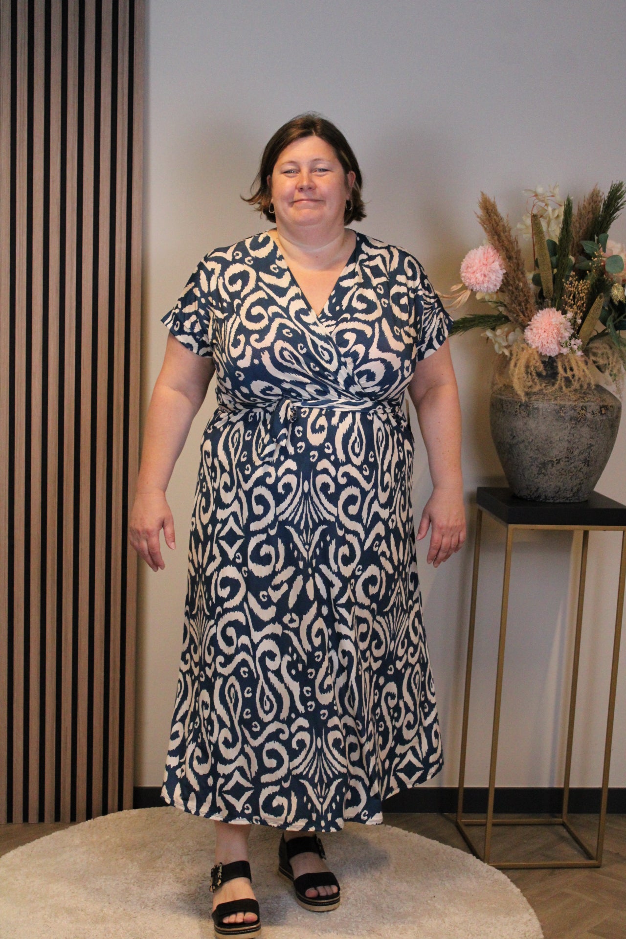 Dora | Bluse schwarz Langarm 52 bis 58