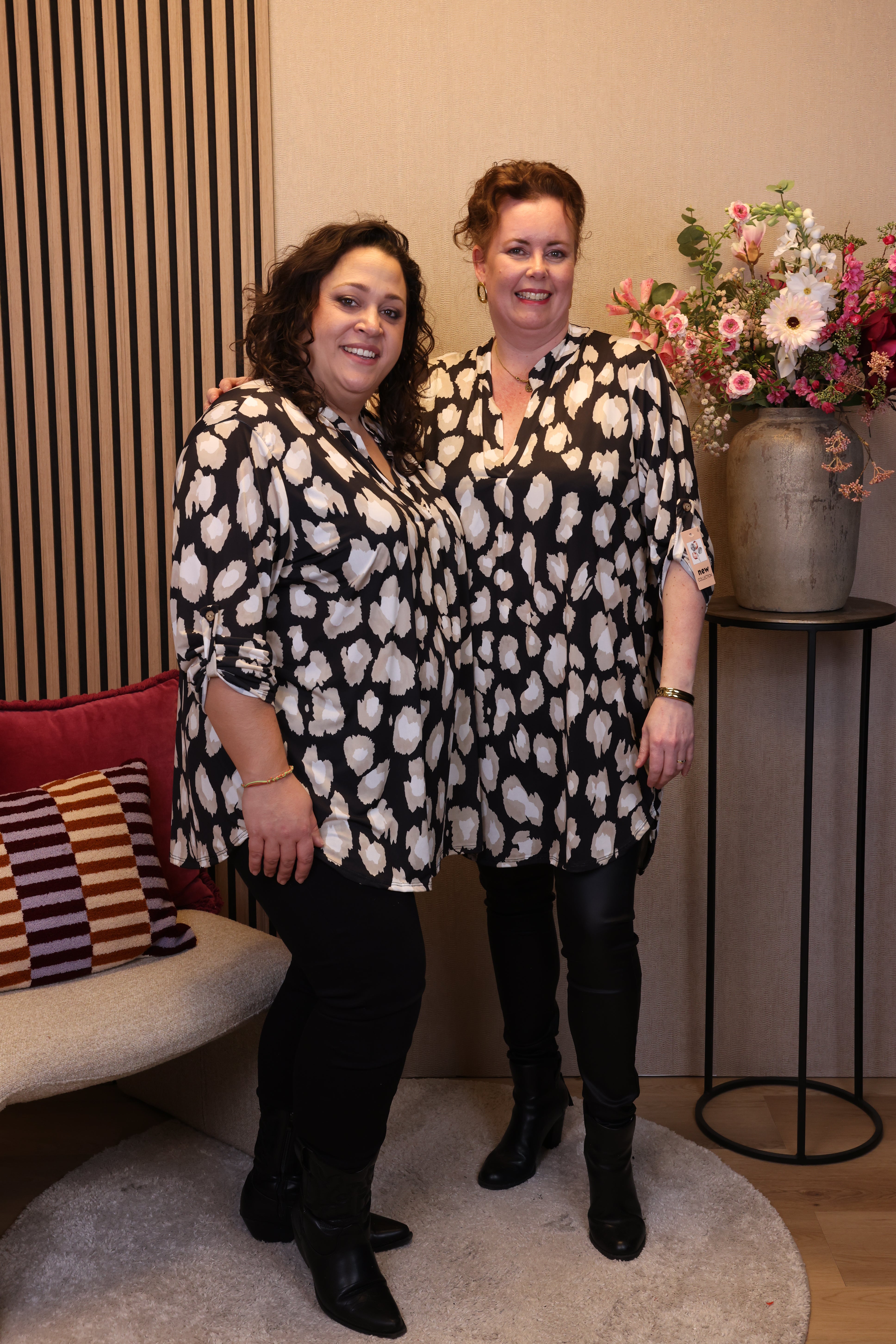 Dora | Bluse schwarz Langarm 52 bis 58