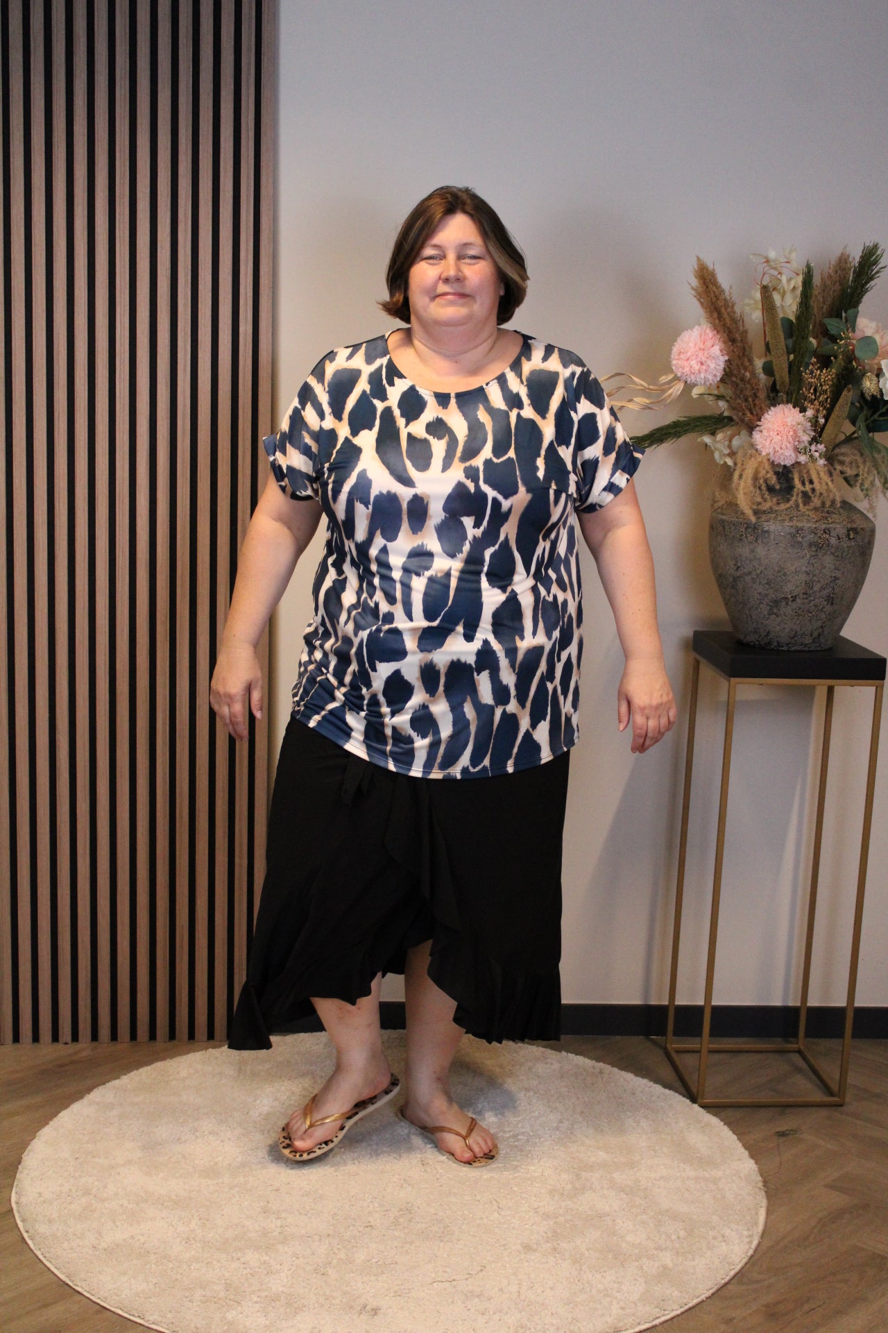 Dora | Bluse schwarz Langarm 52 bis 58
