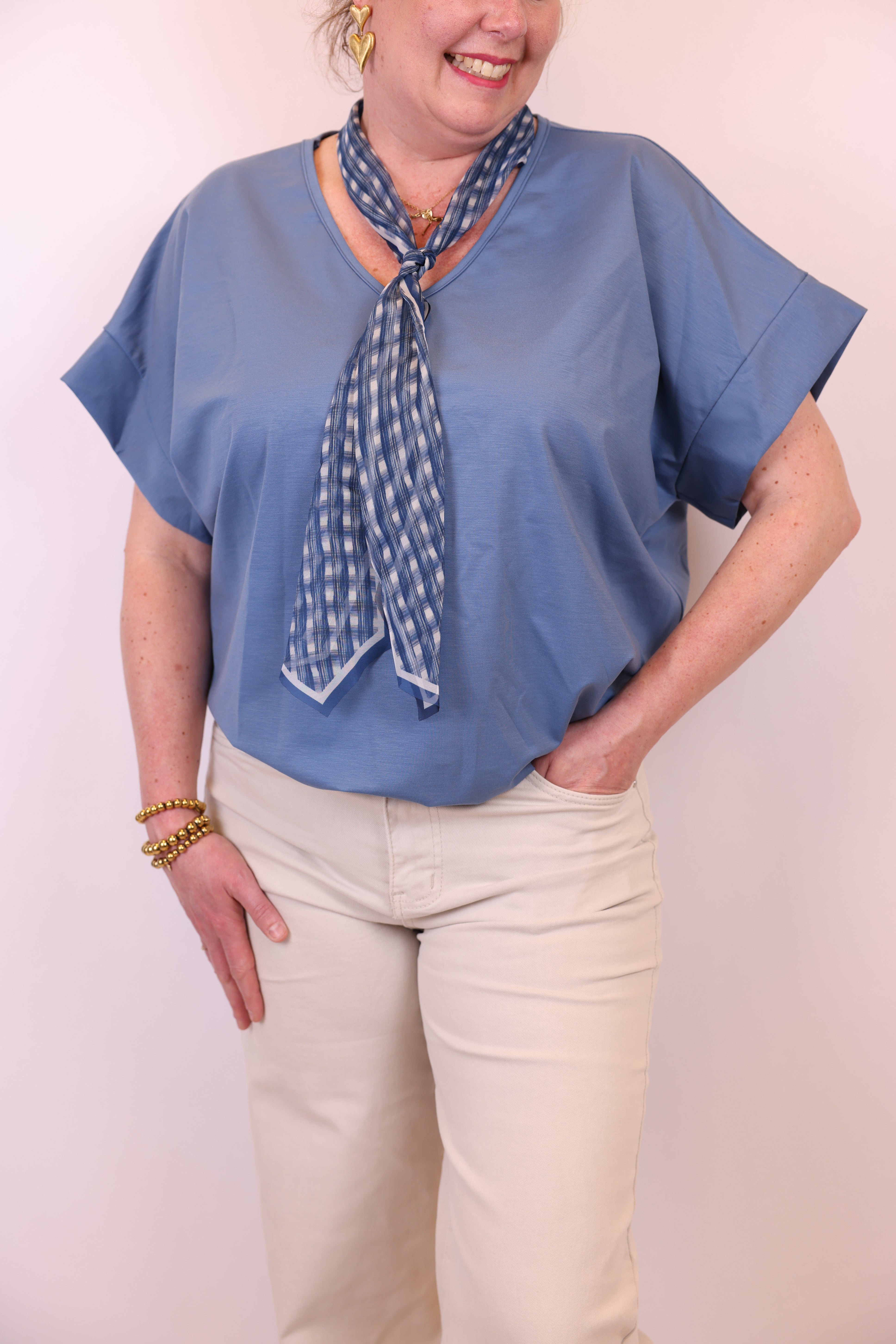 Dora | Bluse schwarz Langarm 52 bis 58