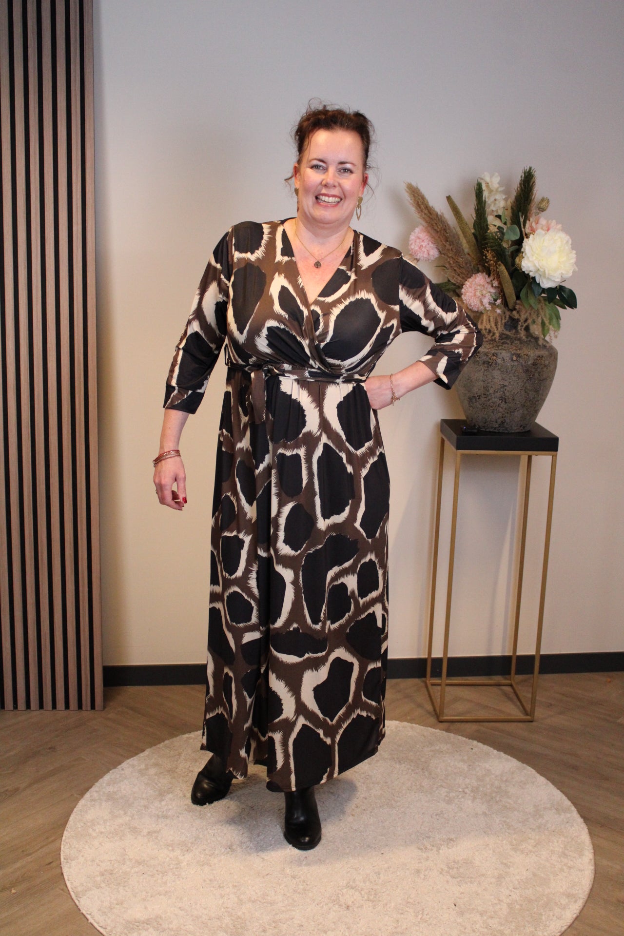 Marise | Blaues Langarmkleid 46 bis 50