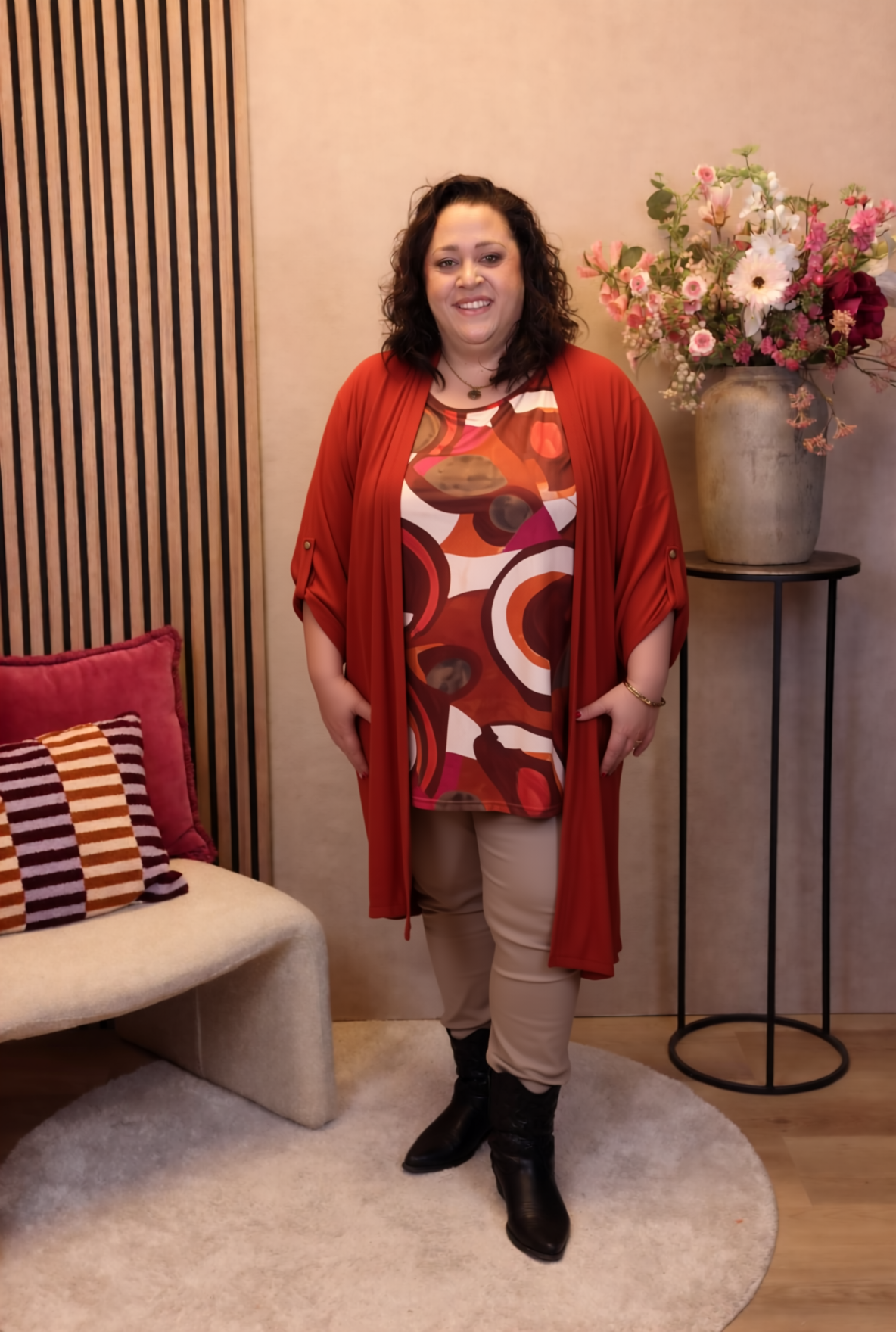 Dora | Bluse schwarz Langarm 52 bis 58