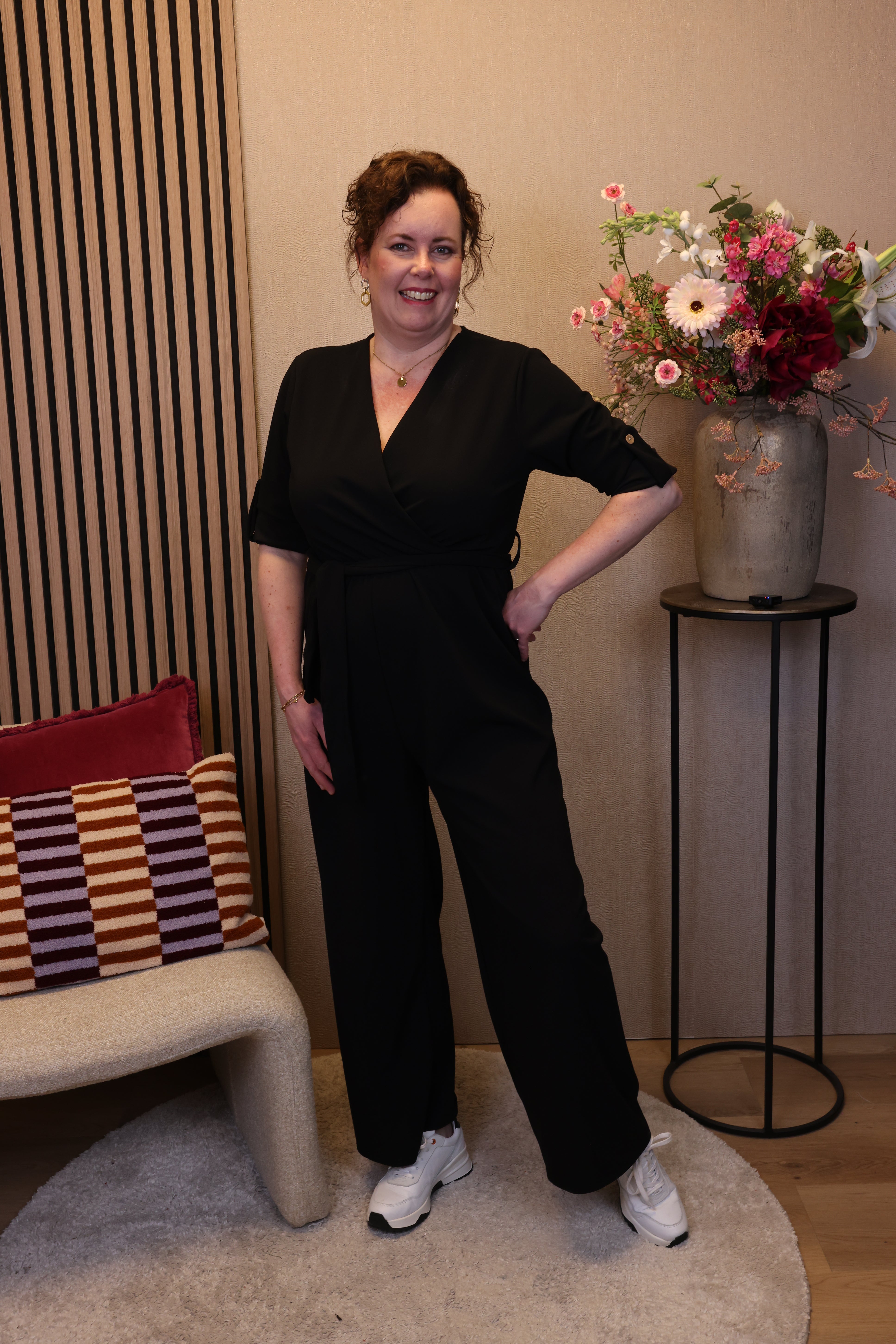 Dora | Bluse schwarz Langarm 52 bis 58