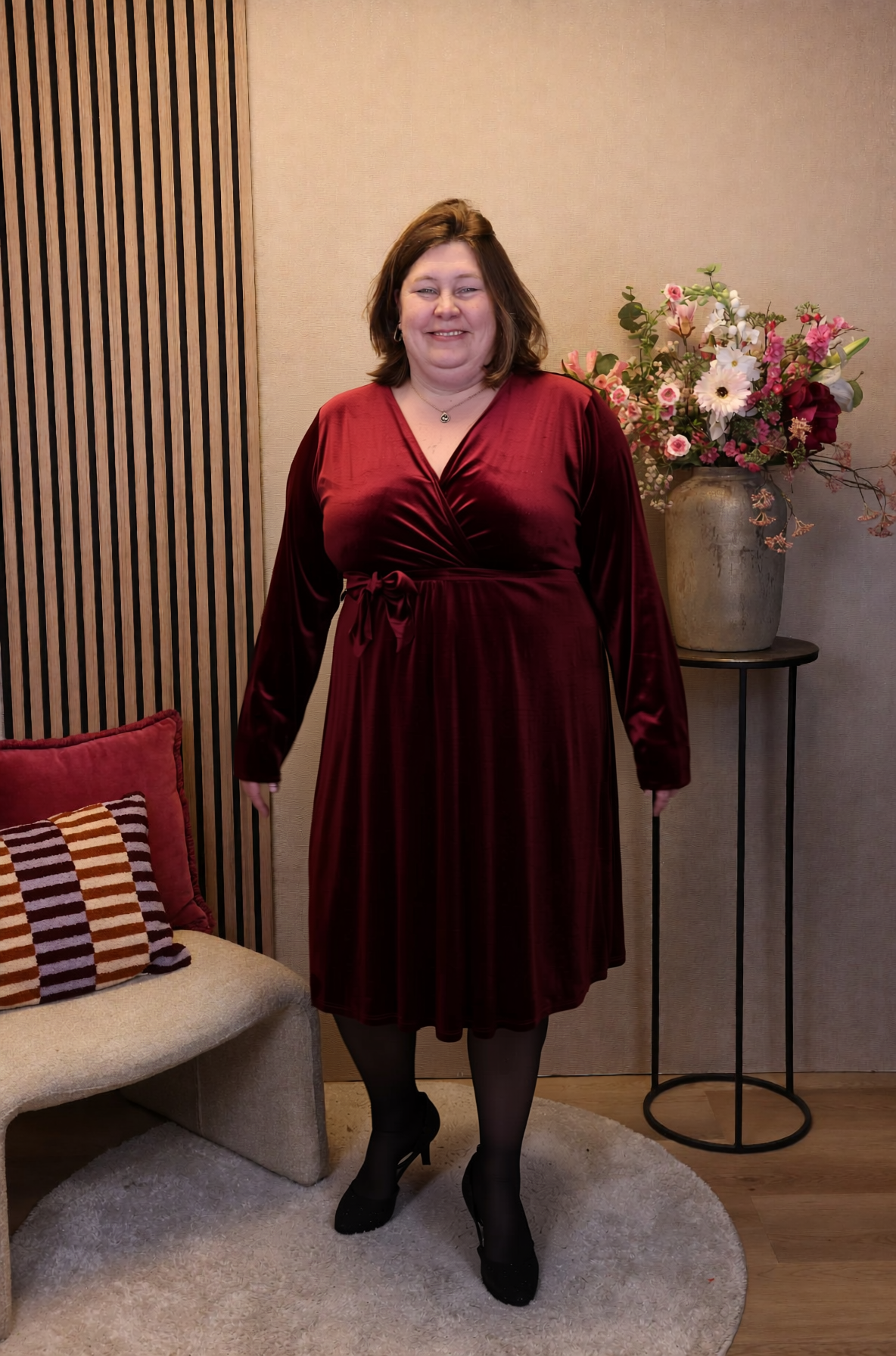 Dora | Bluse schwarz Langarm 52 bis 58