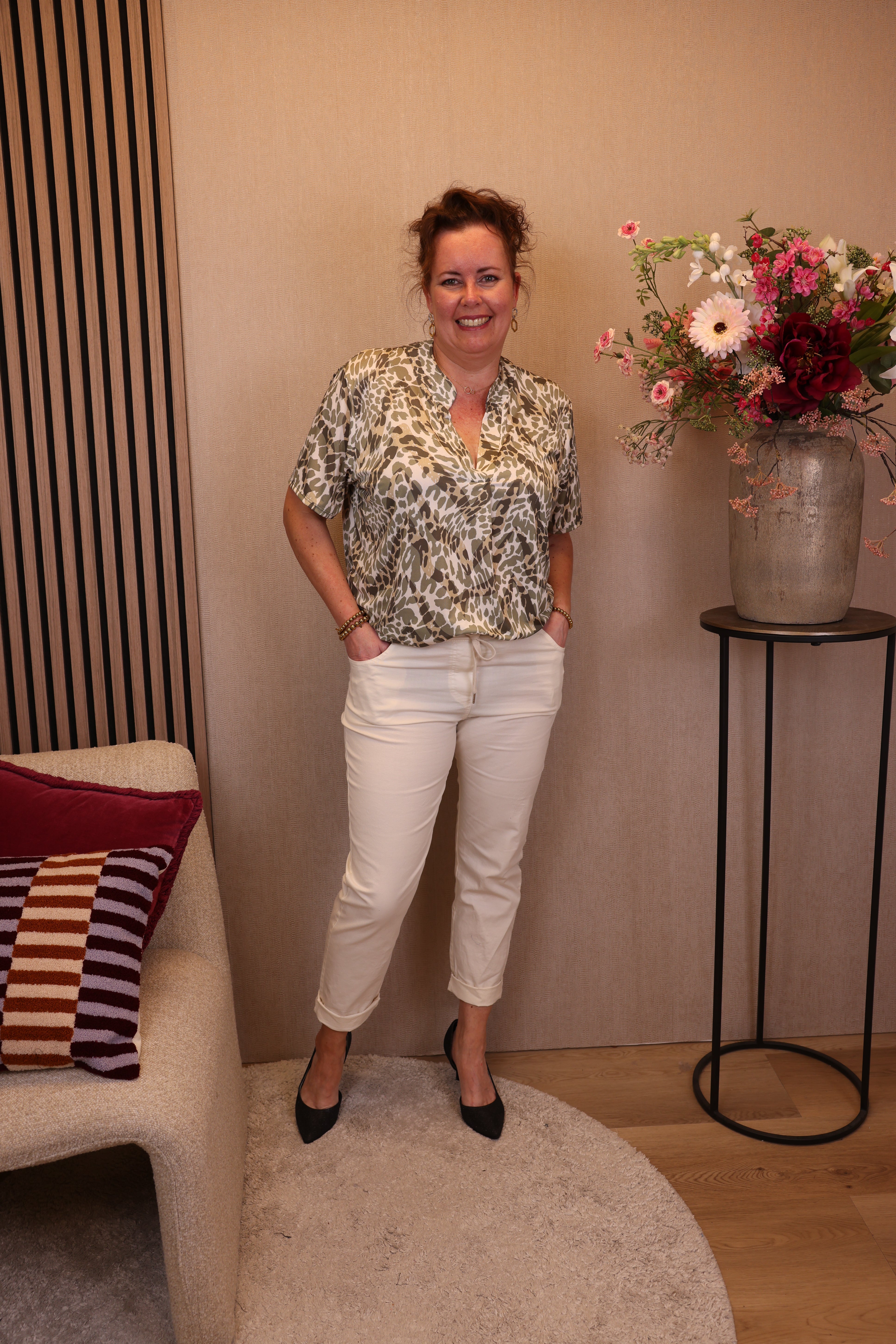 Dora | Bluse schwarz Langarm 52 bis 58