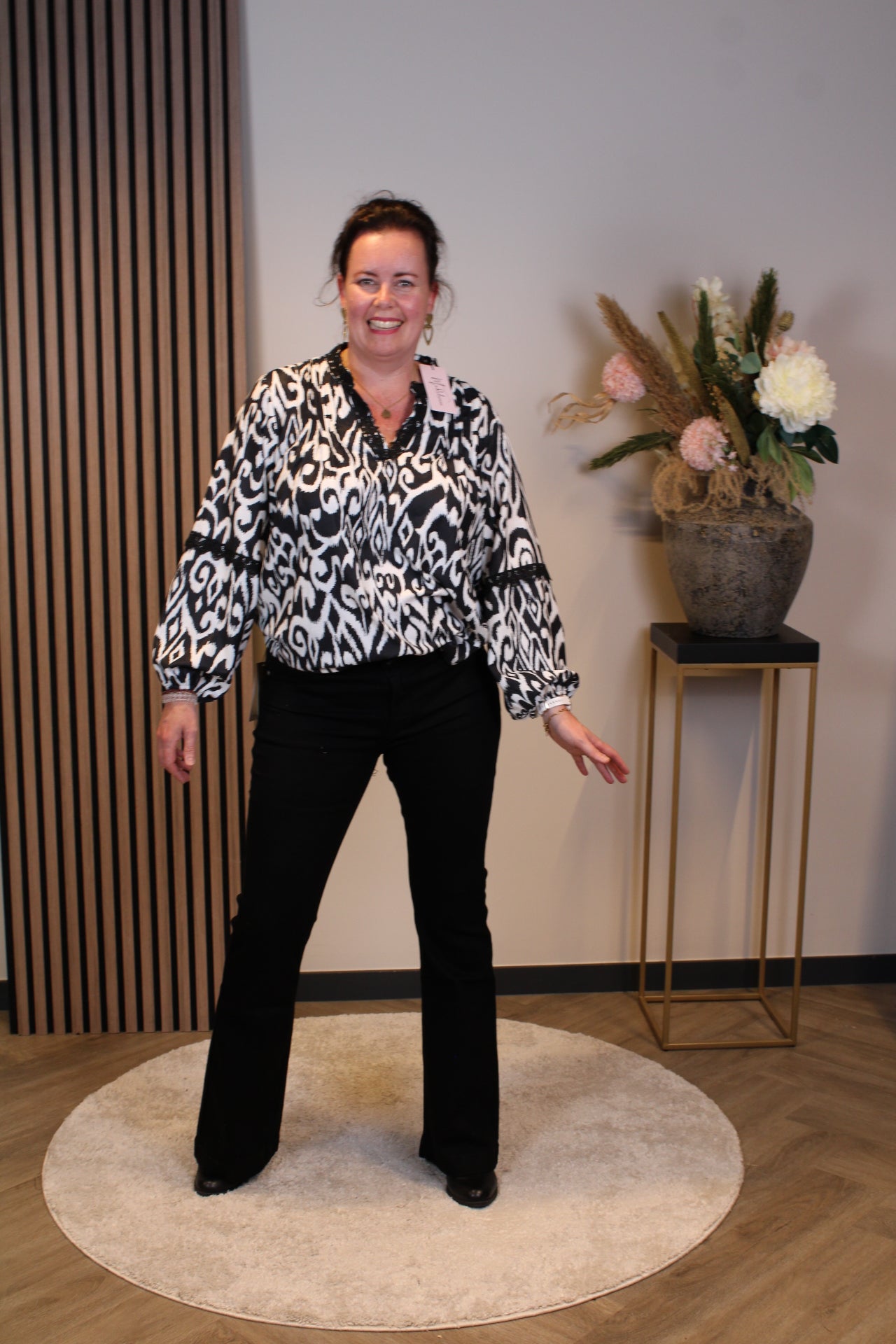 Dominique zwart | Flared Jeans