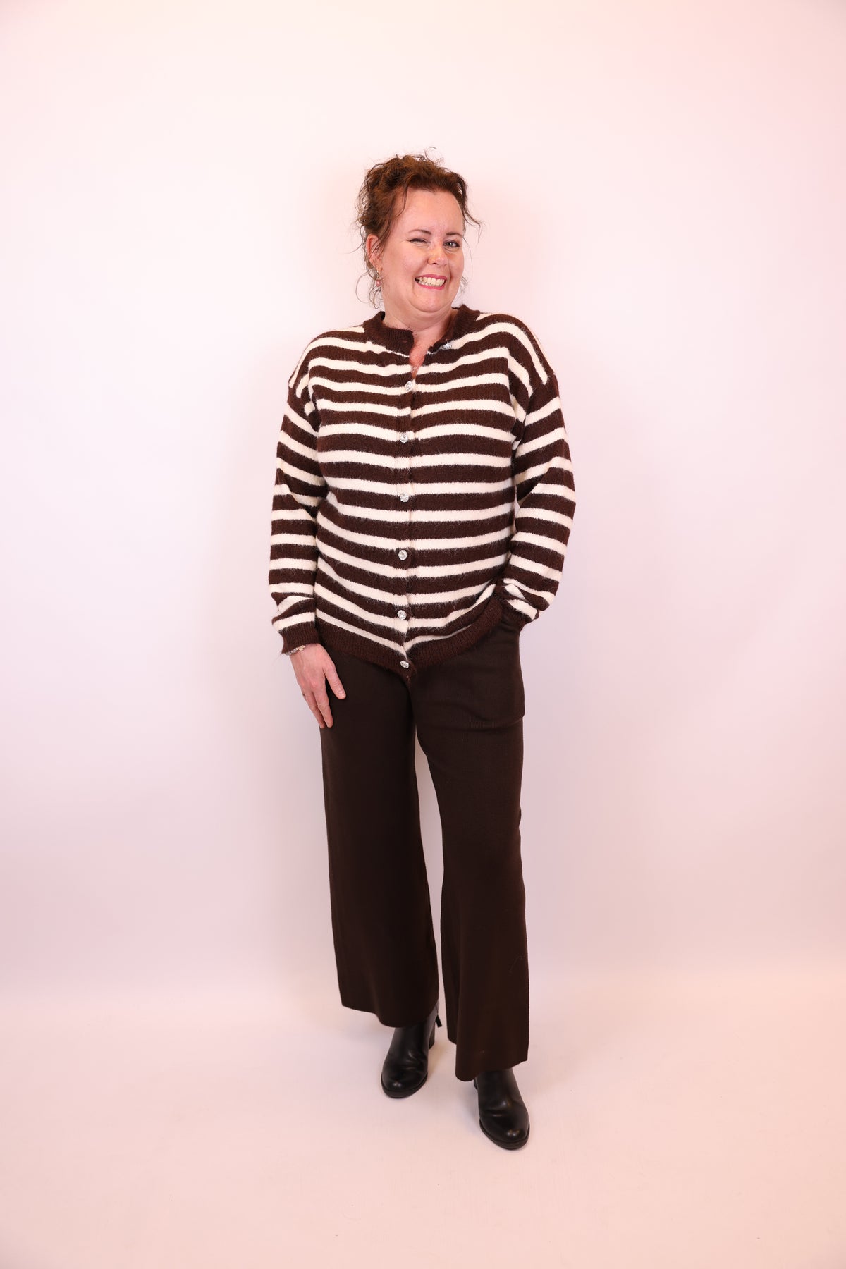 Dora | Bluse schwarz Langarm 52 bis 58