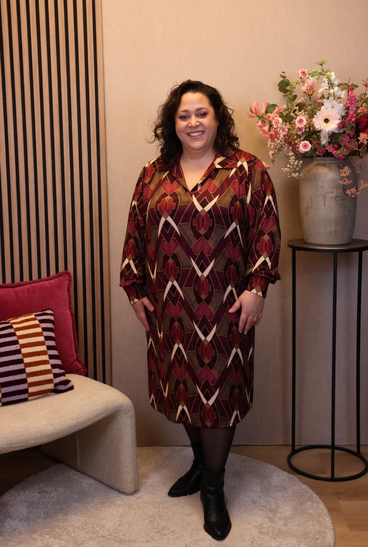 Dora | Bluse schwarz Langarm 52 bis 58