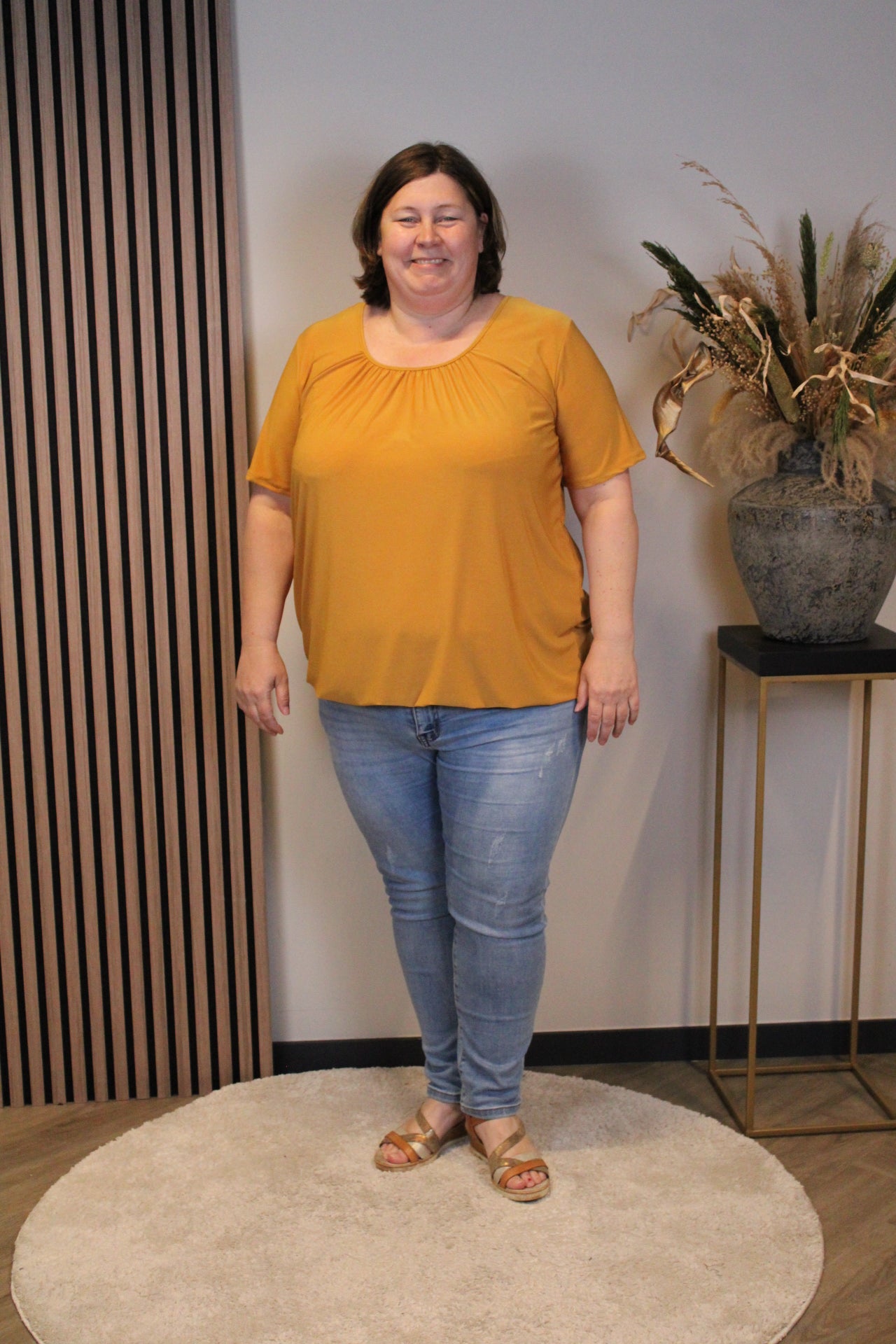 Dora | Bluse schwarz Langarm 52 bis 58