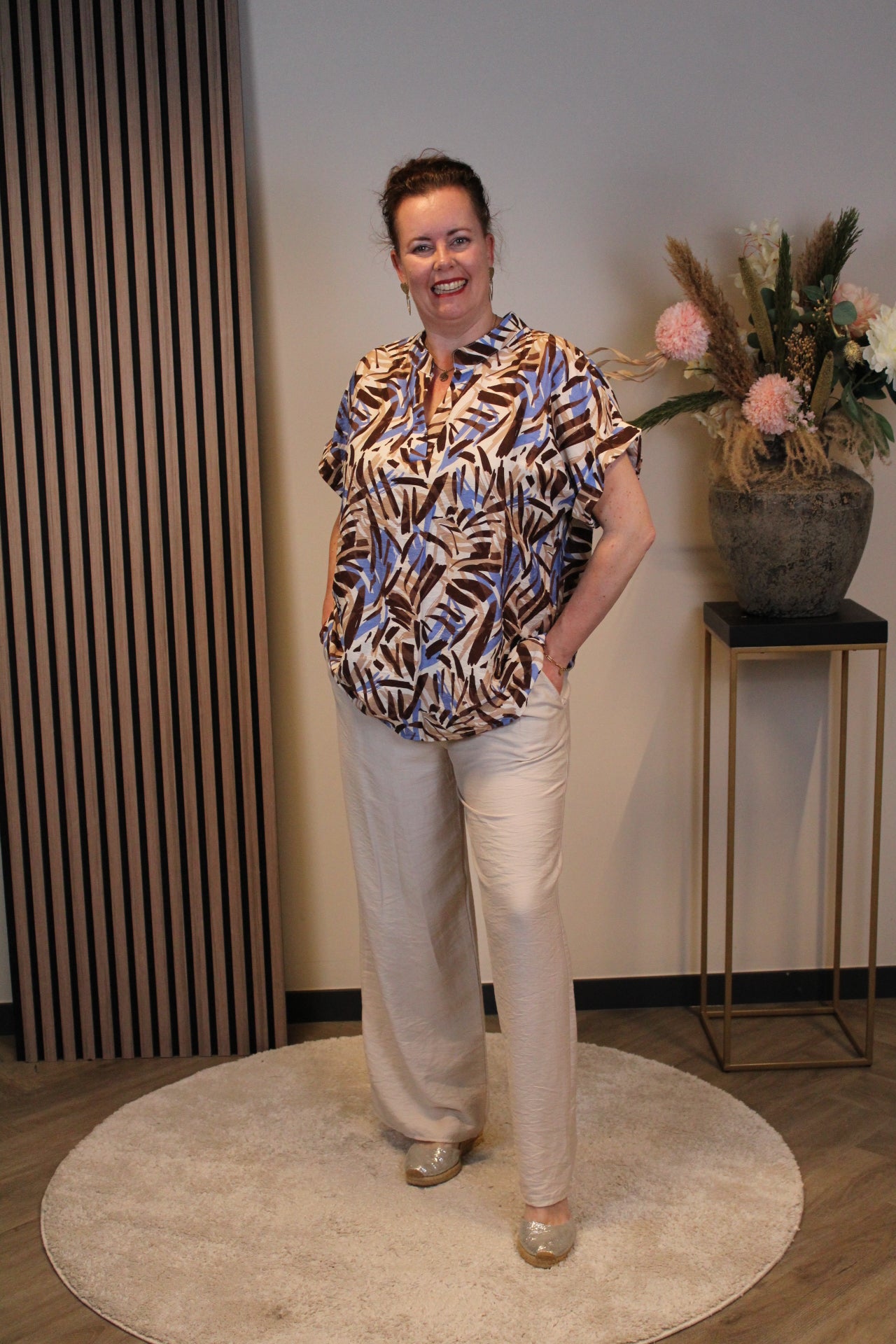 Dora | Bluse schwarz Langarm 52 bis 58