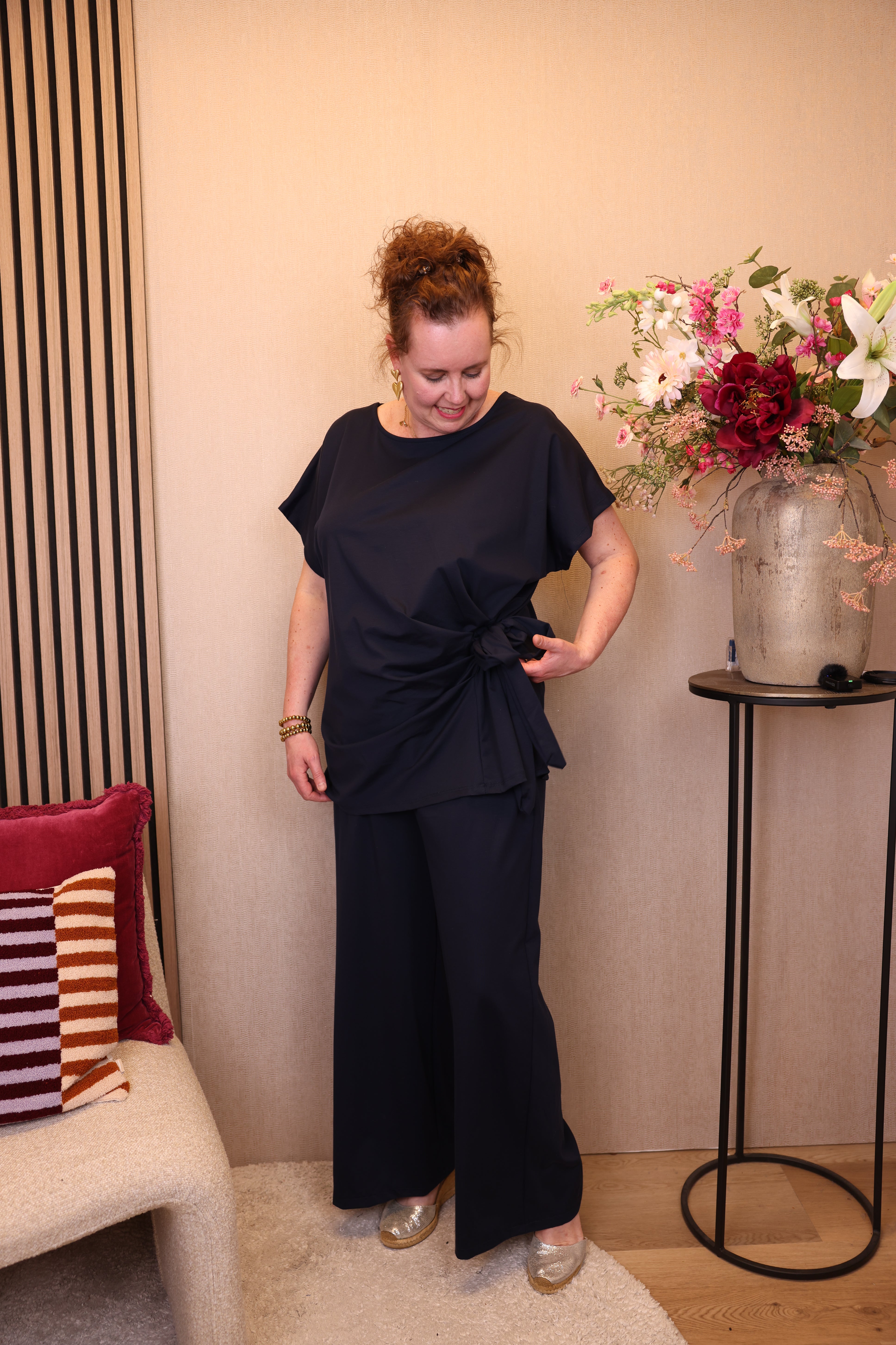 Dora | Bluse schwarz Langarm 52 bis 58