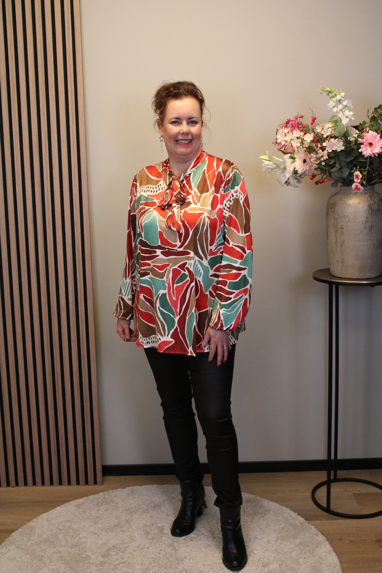 Miekje | Bluse braun Langarm 38 bis 48