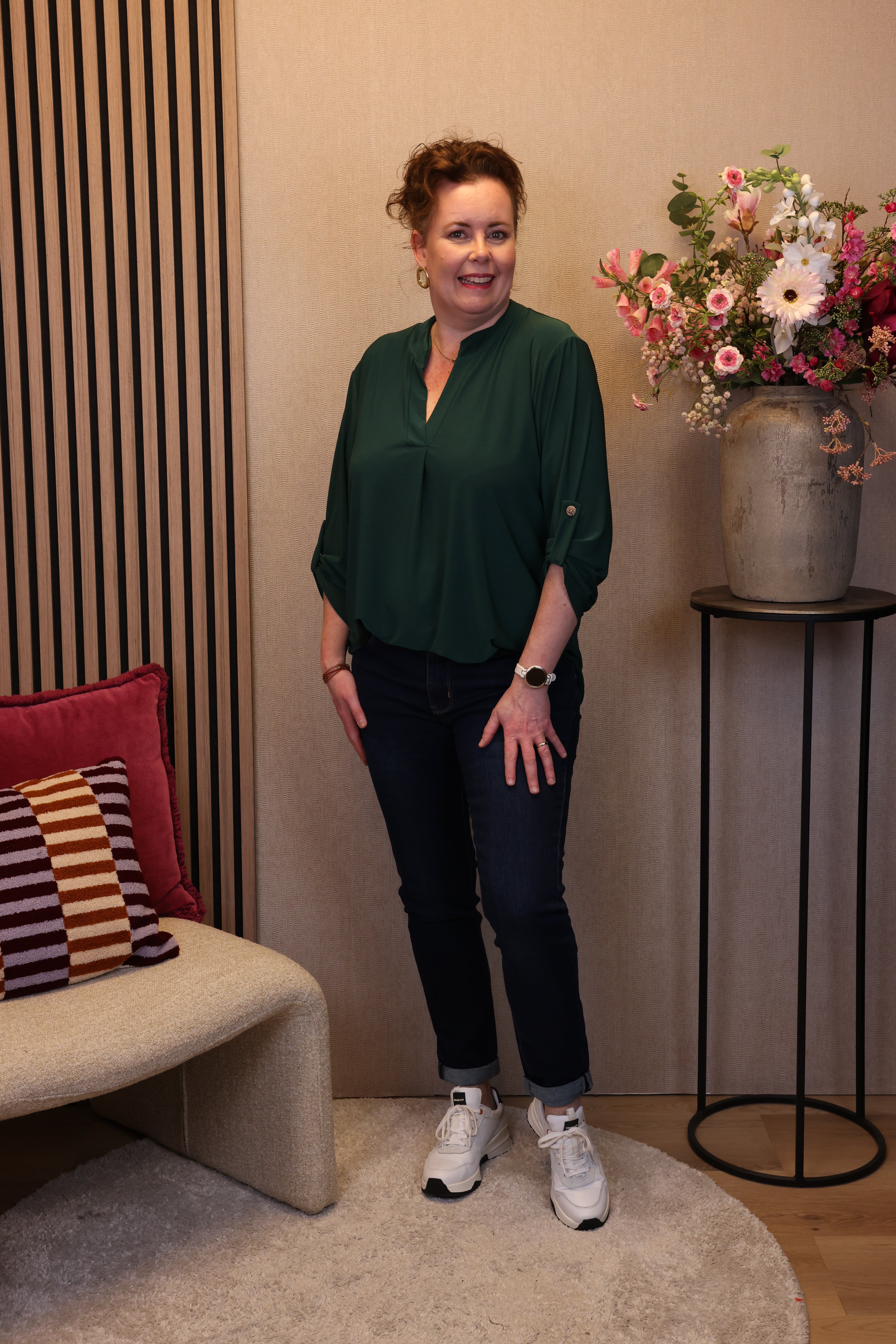 Dora | Bluse schwarz Langarm 52 bis 58