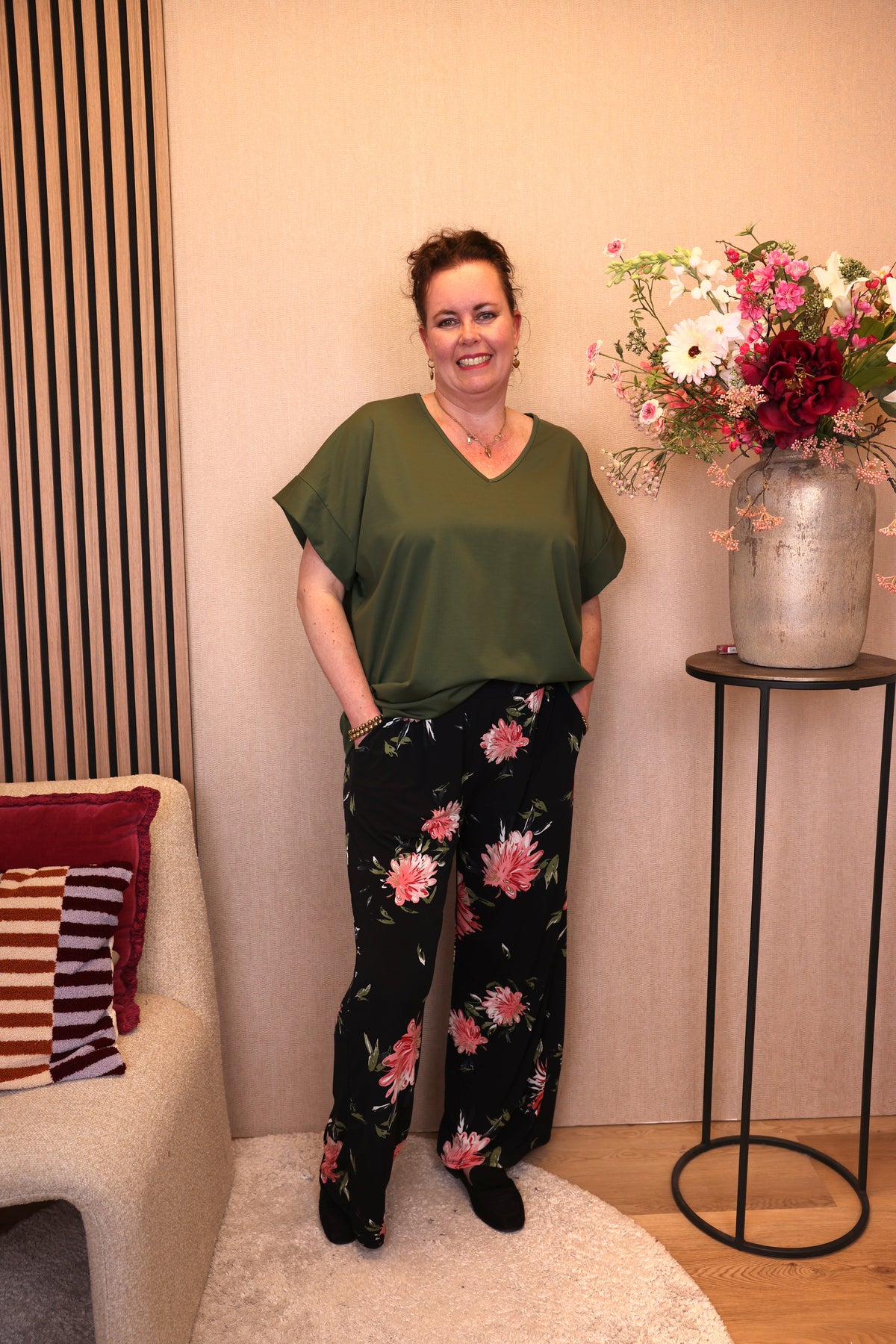 Dora | Bluse schwarz Langarm 52 bis 58