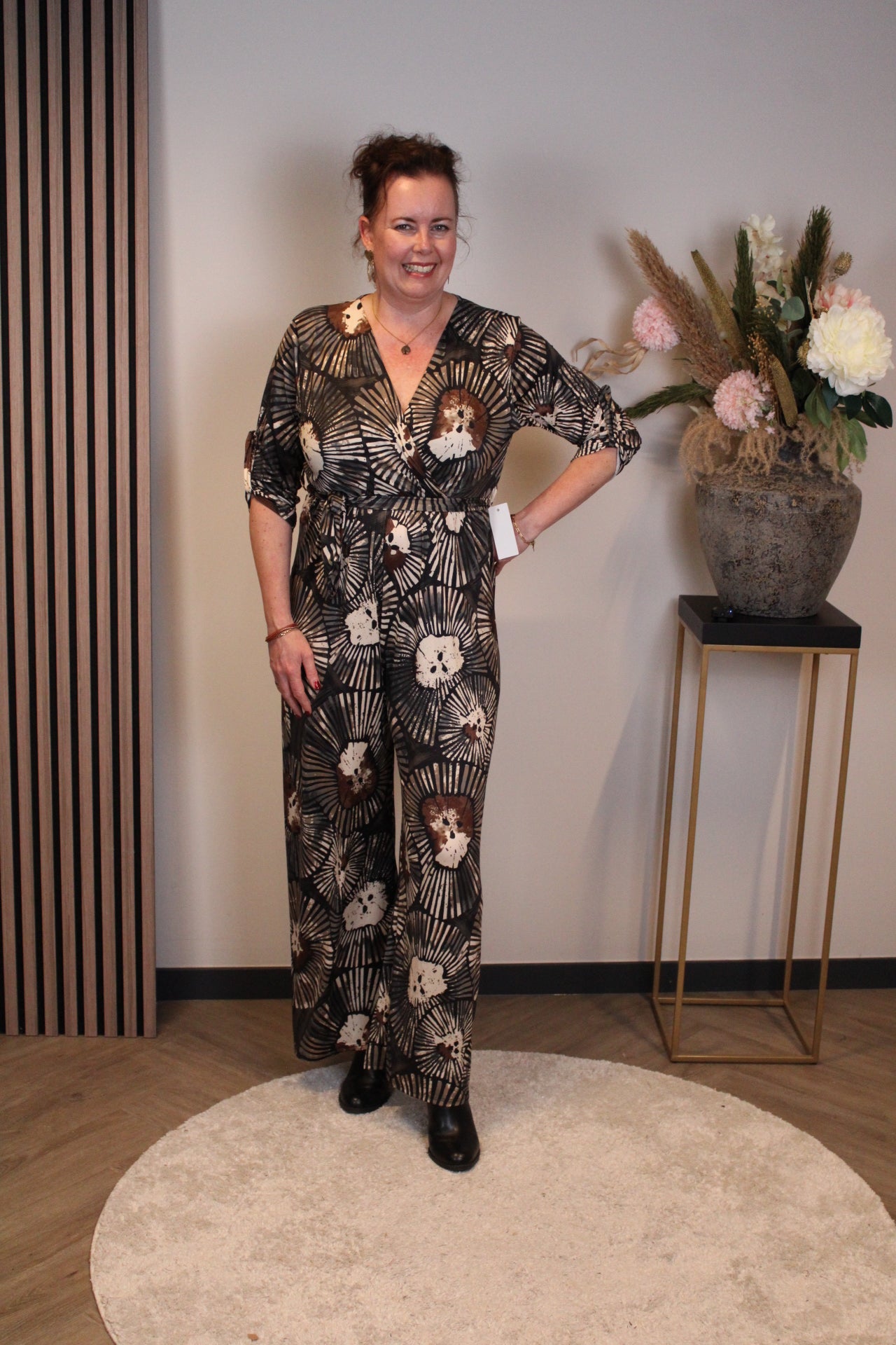 Dora | Bluse schwarz Langarm 52 bis 58