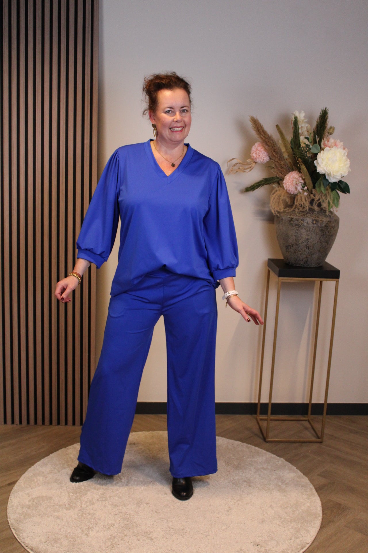 Dora | Bluse schwarz Langarm 52 bis 58