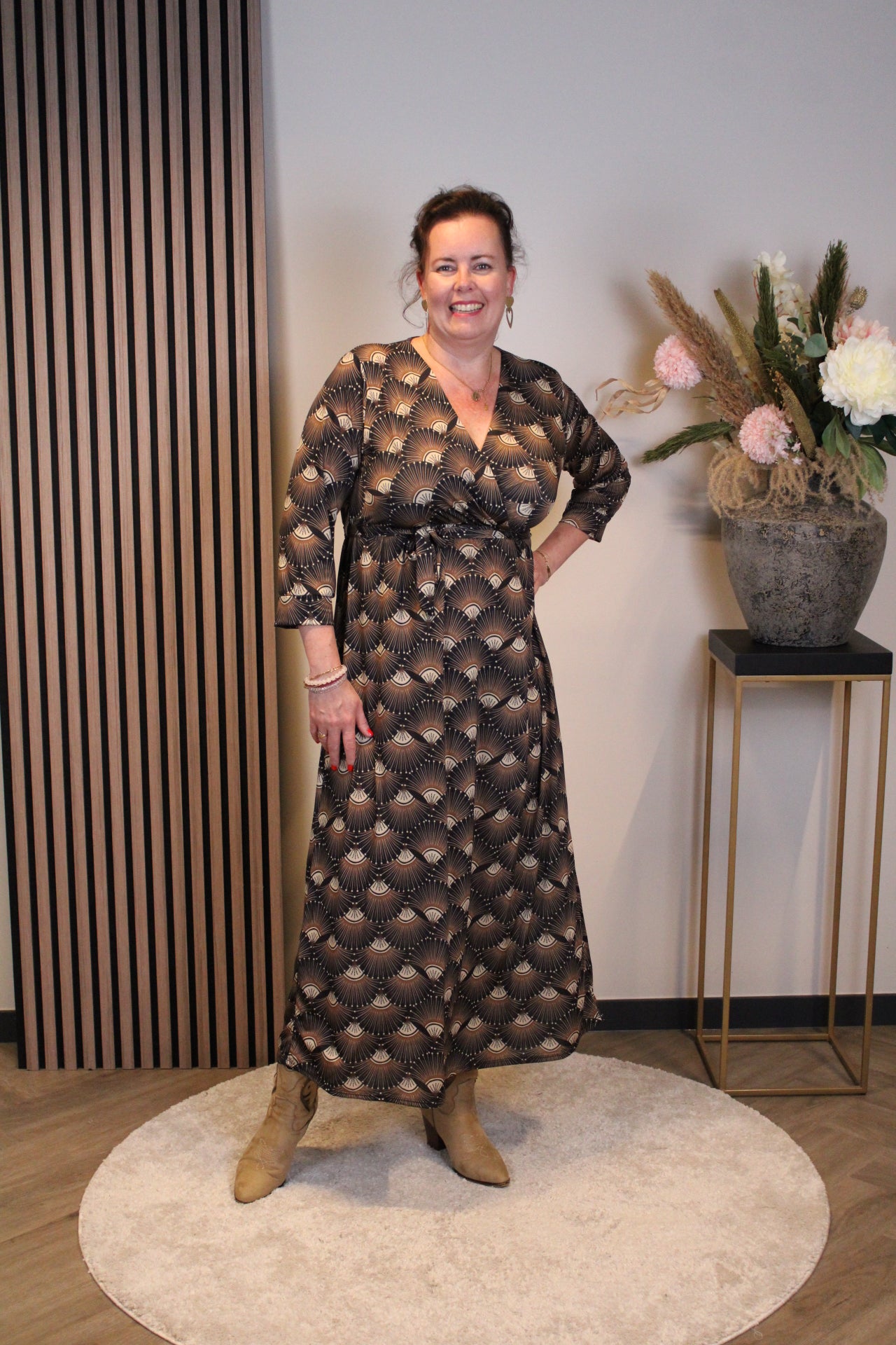 Odette | Schwarzes Langarmkleid 46 bis 50