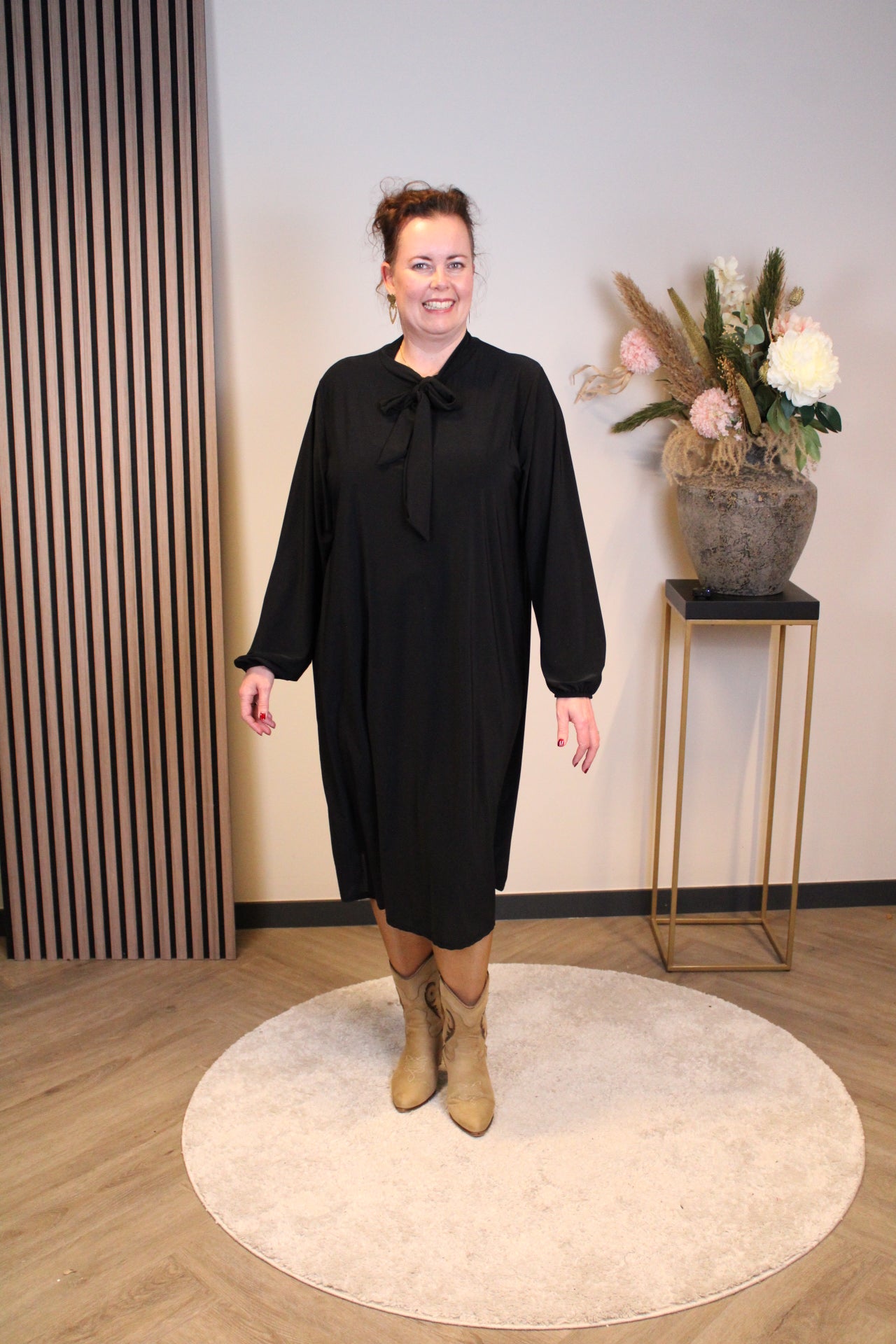 Christa | Grünes Kleid mit langen Ärmeln, Größe 38 bis 44
