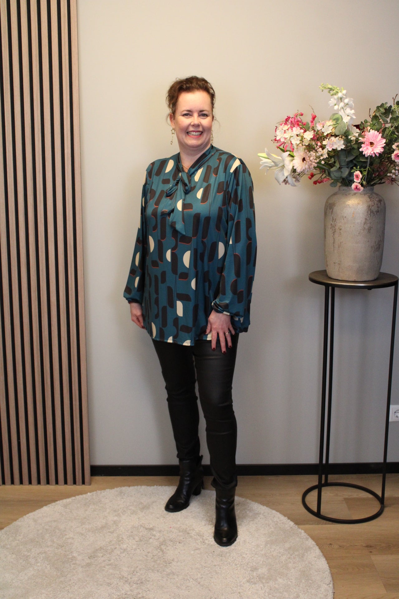 Miekje | Bluse braun Langarm 38 bis 48