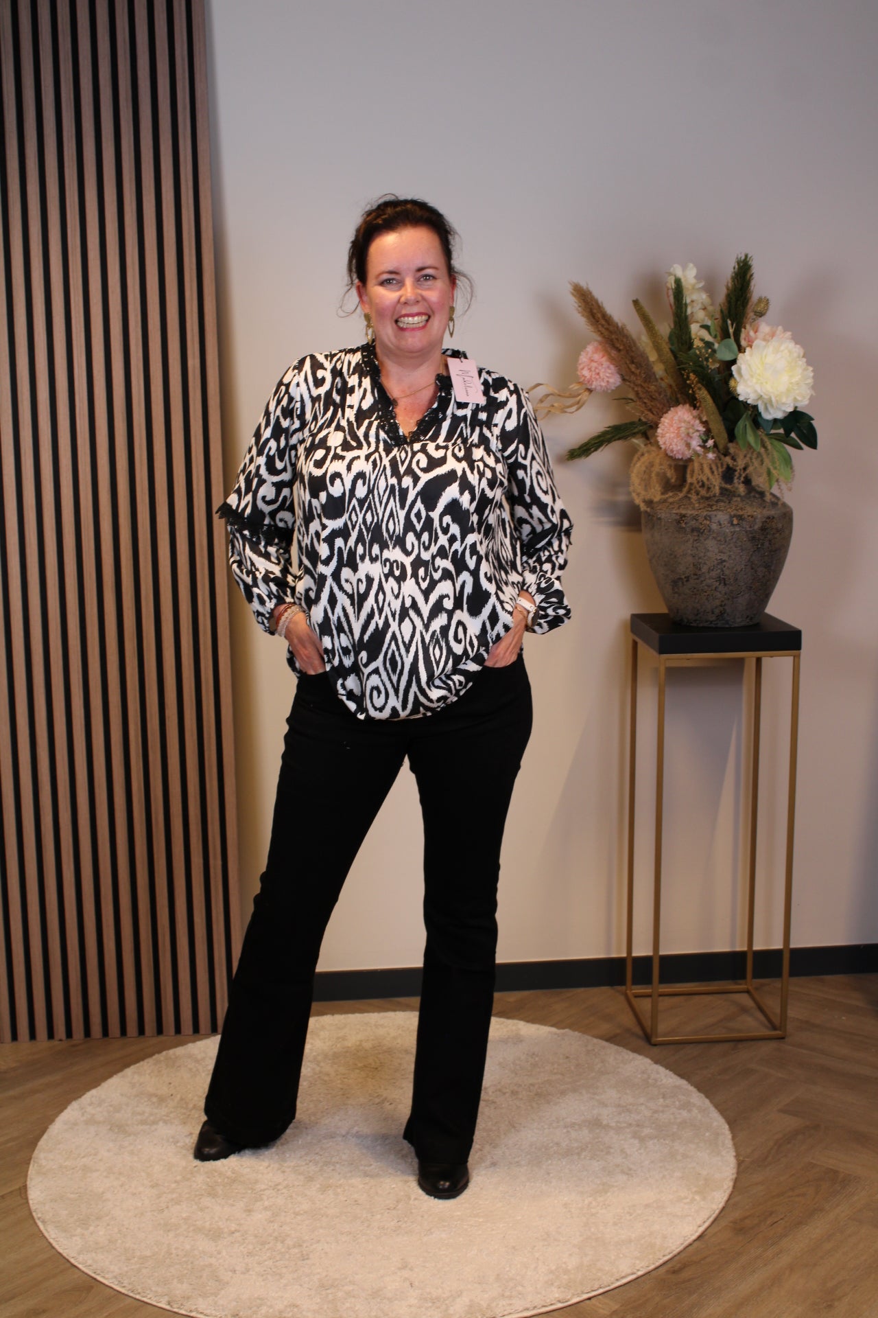 Dominique zwart | Flared Jeans