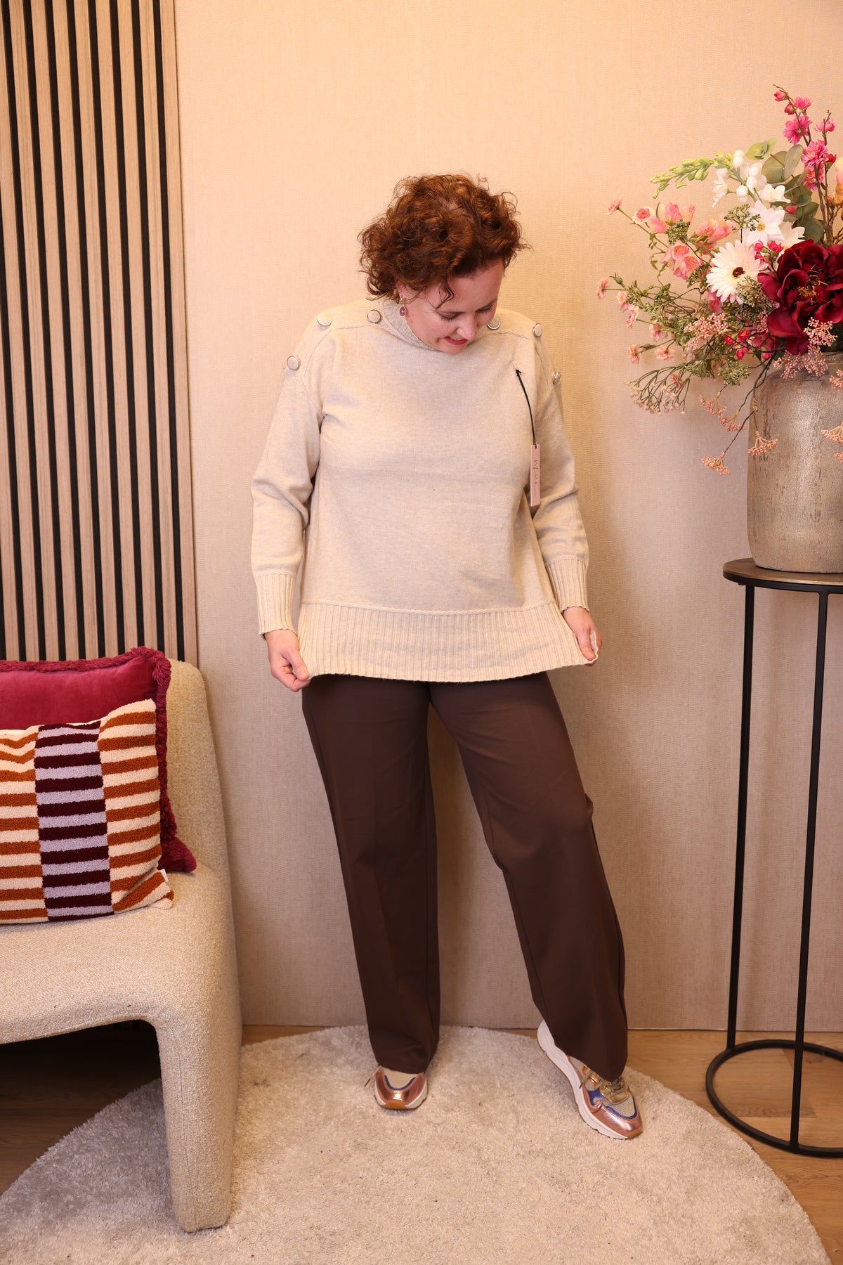 Dora | Bluse schwarz Langarm 52 bis 58
