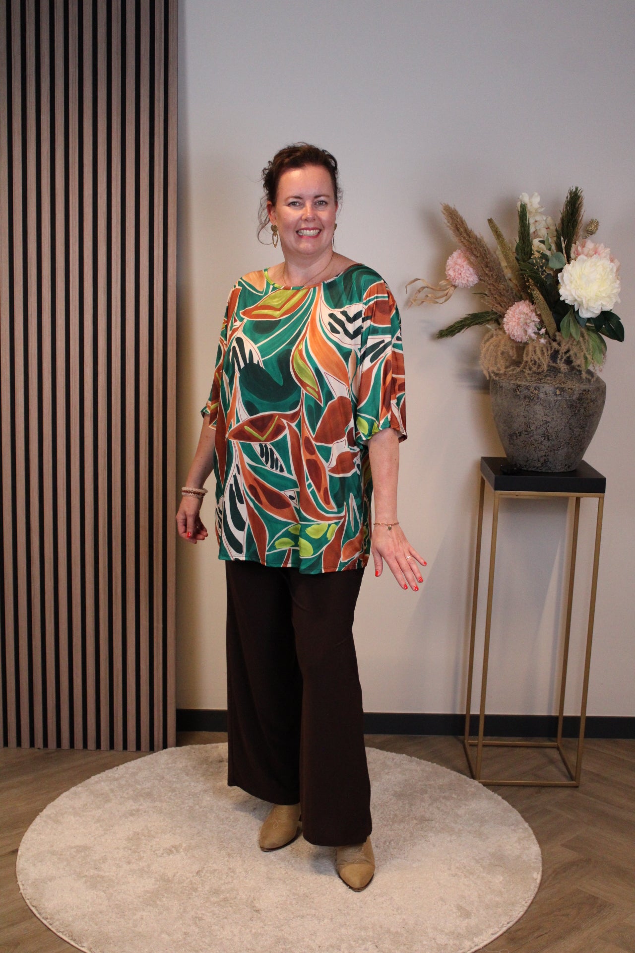 Dora | Bluse schwarz Langarm 52 bis 58