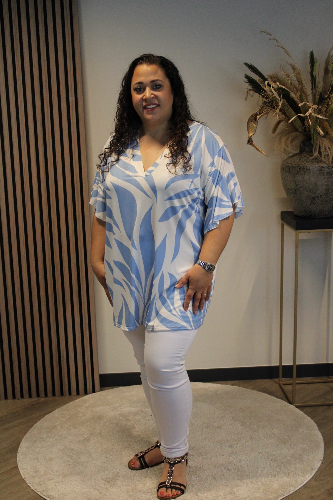 Melissa | Top blauw