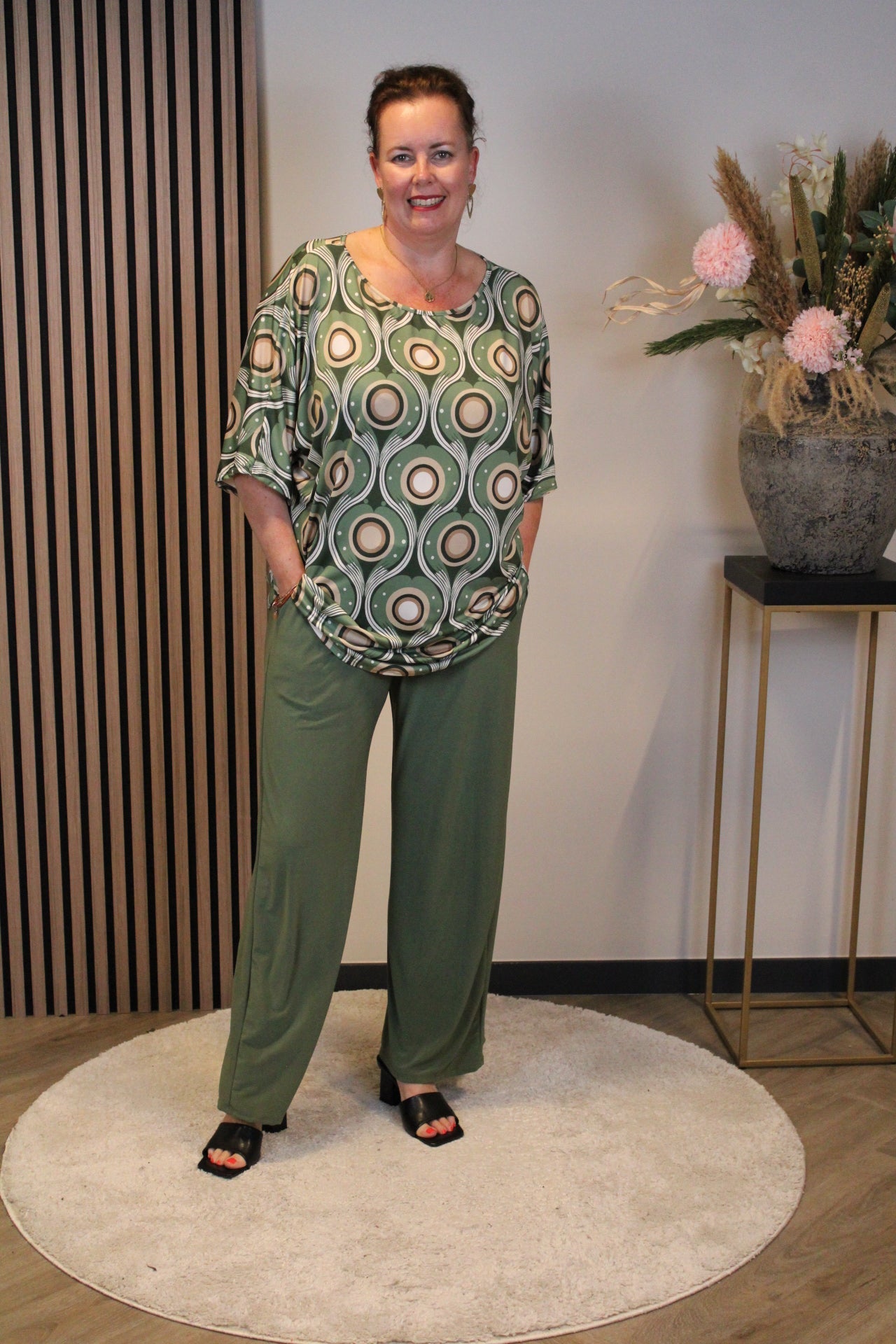 Dora | Bluse schwarz Langarm 52 bis 58