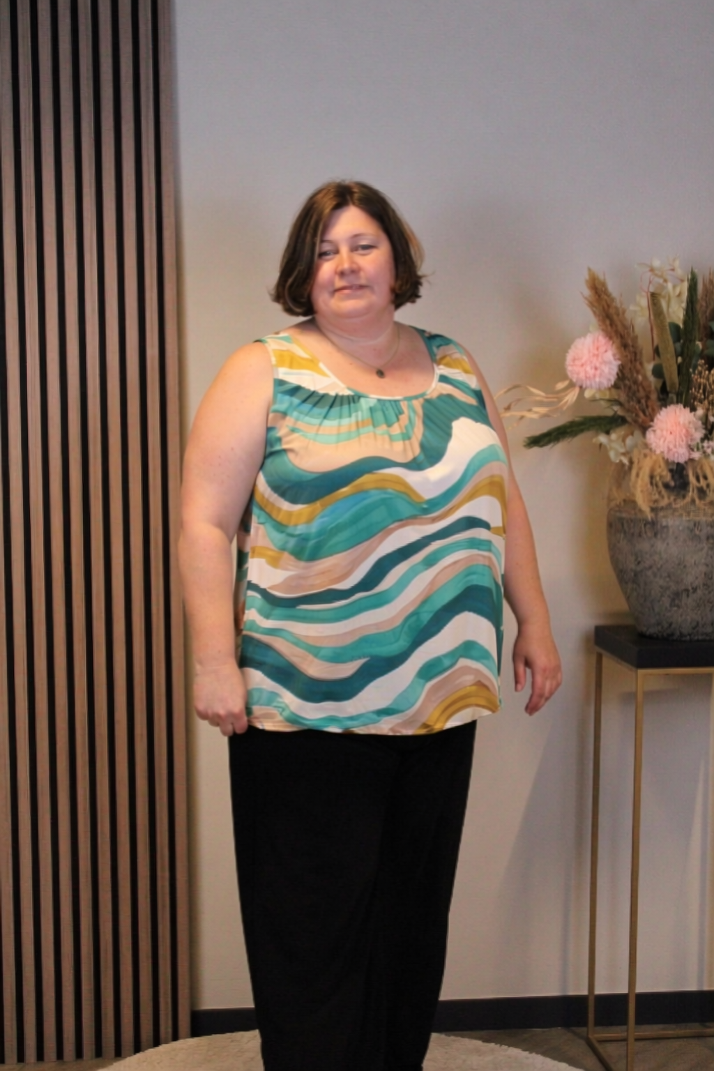 Dora | Bluse schwarz Langarm 52 bis 58