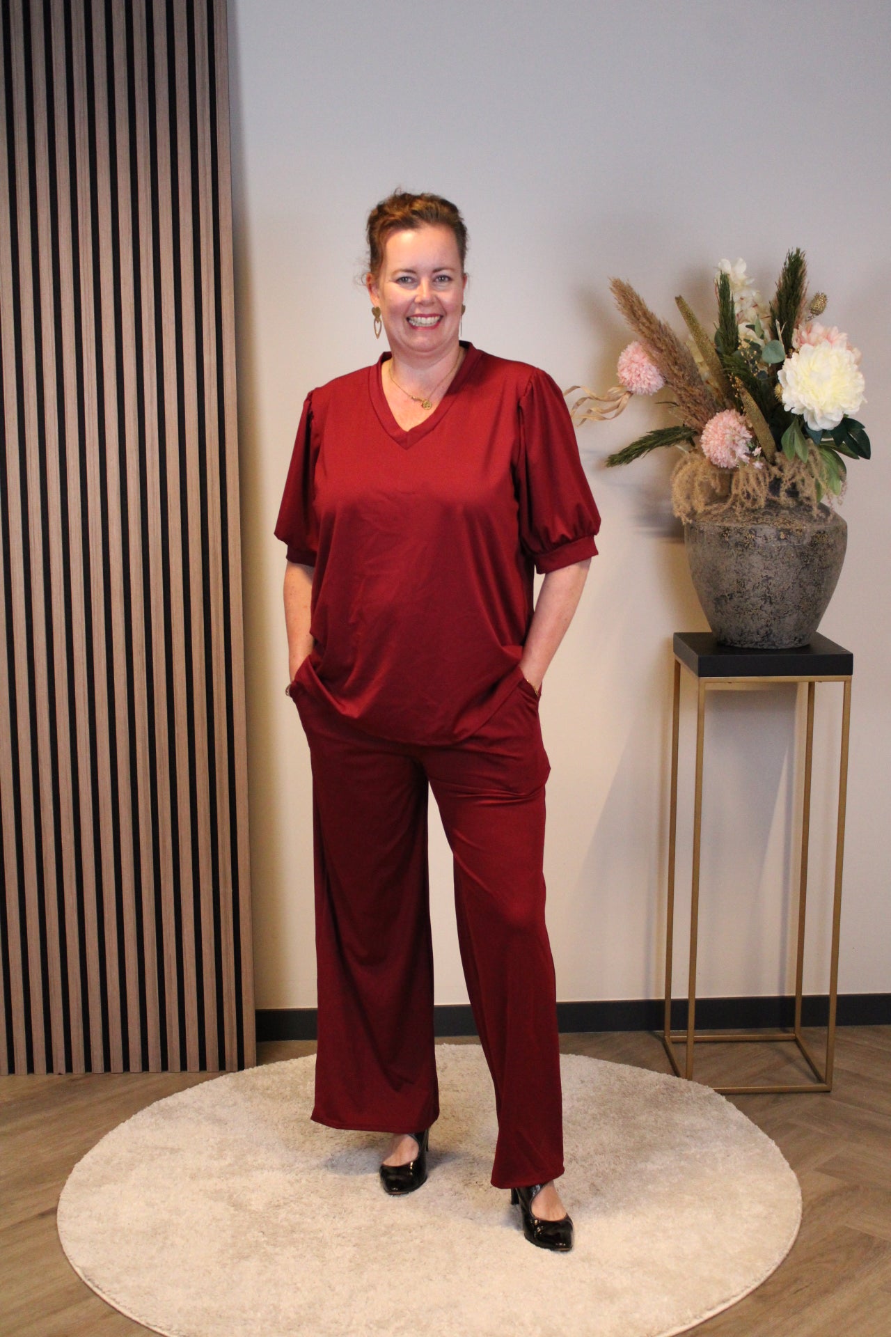 Dora | Bluse schwarz Langarm 52 bis 58