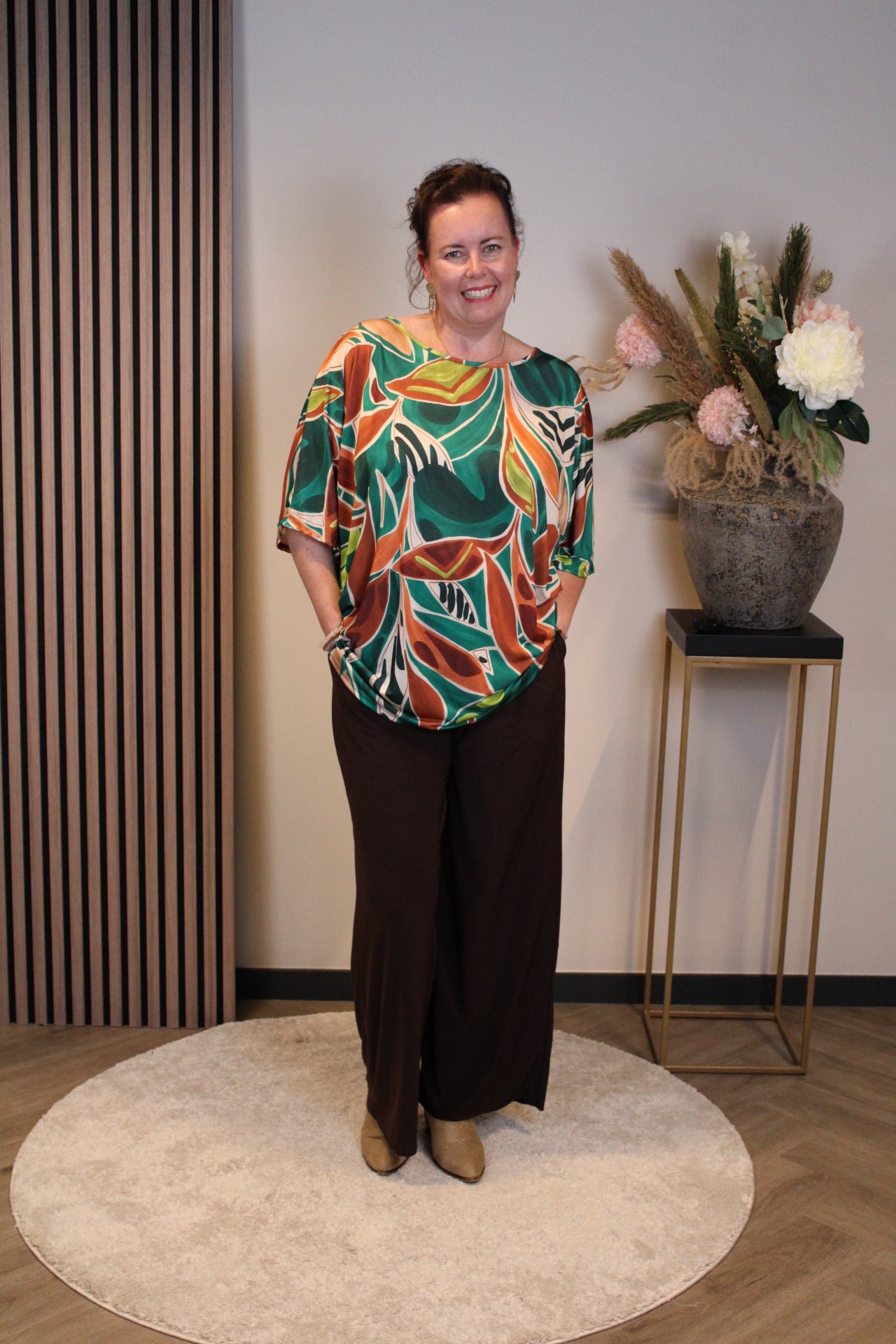 Dora | Bluse schwarz Langarm 52 bis 58