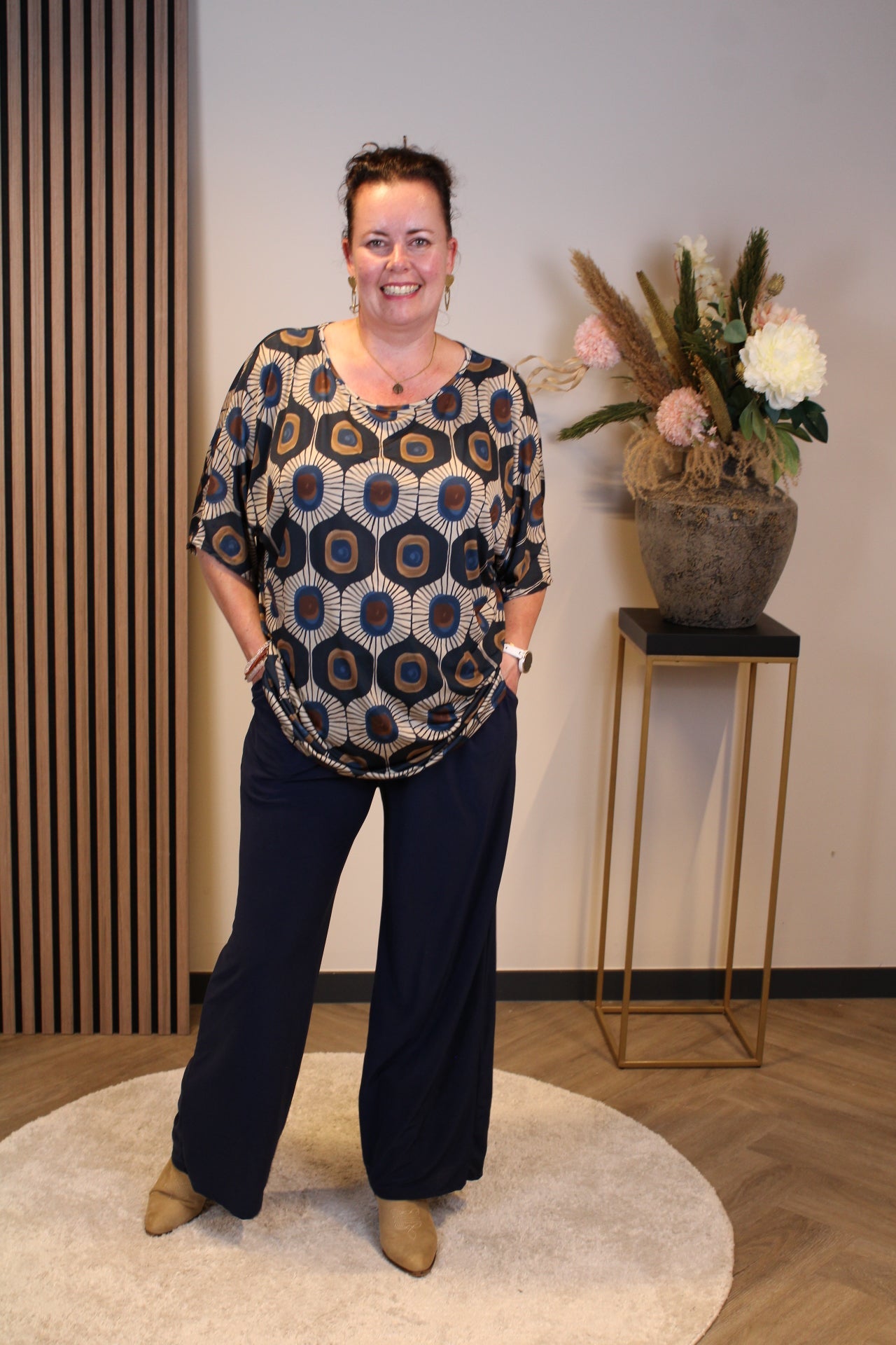 Dora | Bluse schwarz Langarm 52 bis 58