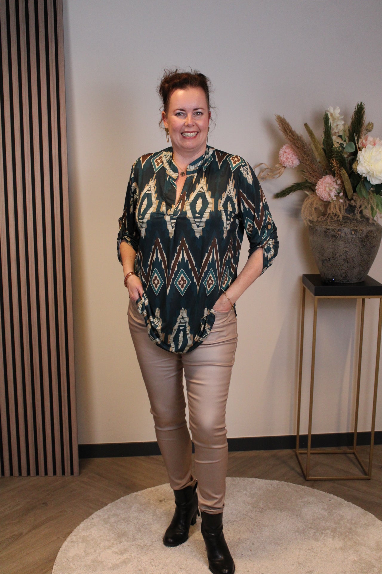 Mara | Bluse weiß Langarm 38 bis 48