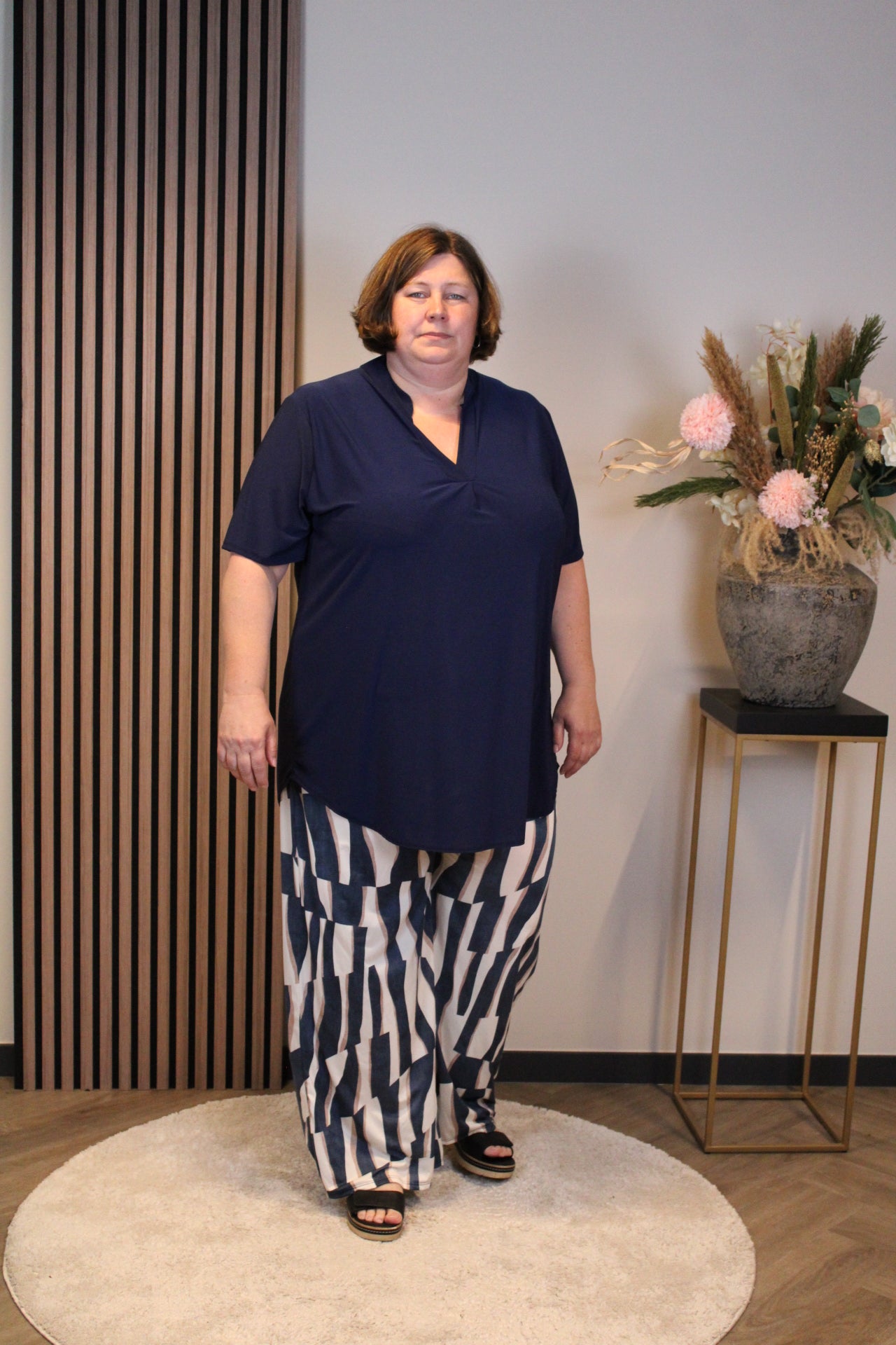 Dora | Bluse schwarz Langarm 52 bis 58