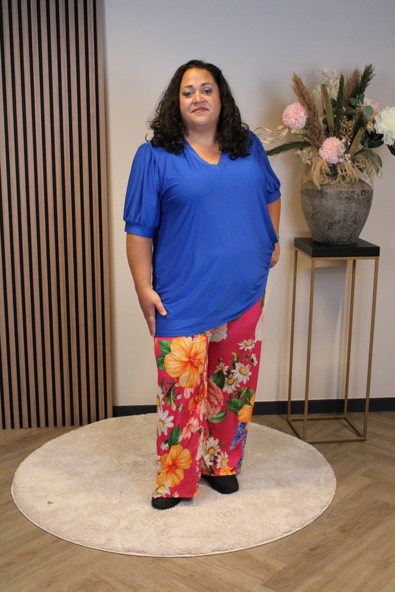 Dora | Bluse schwarz Langarm 52 bis 58