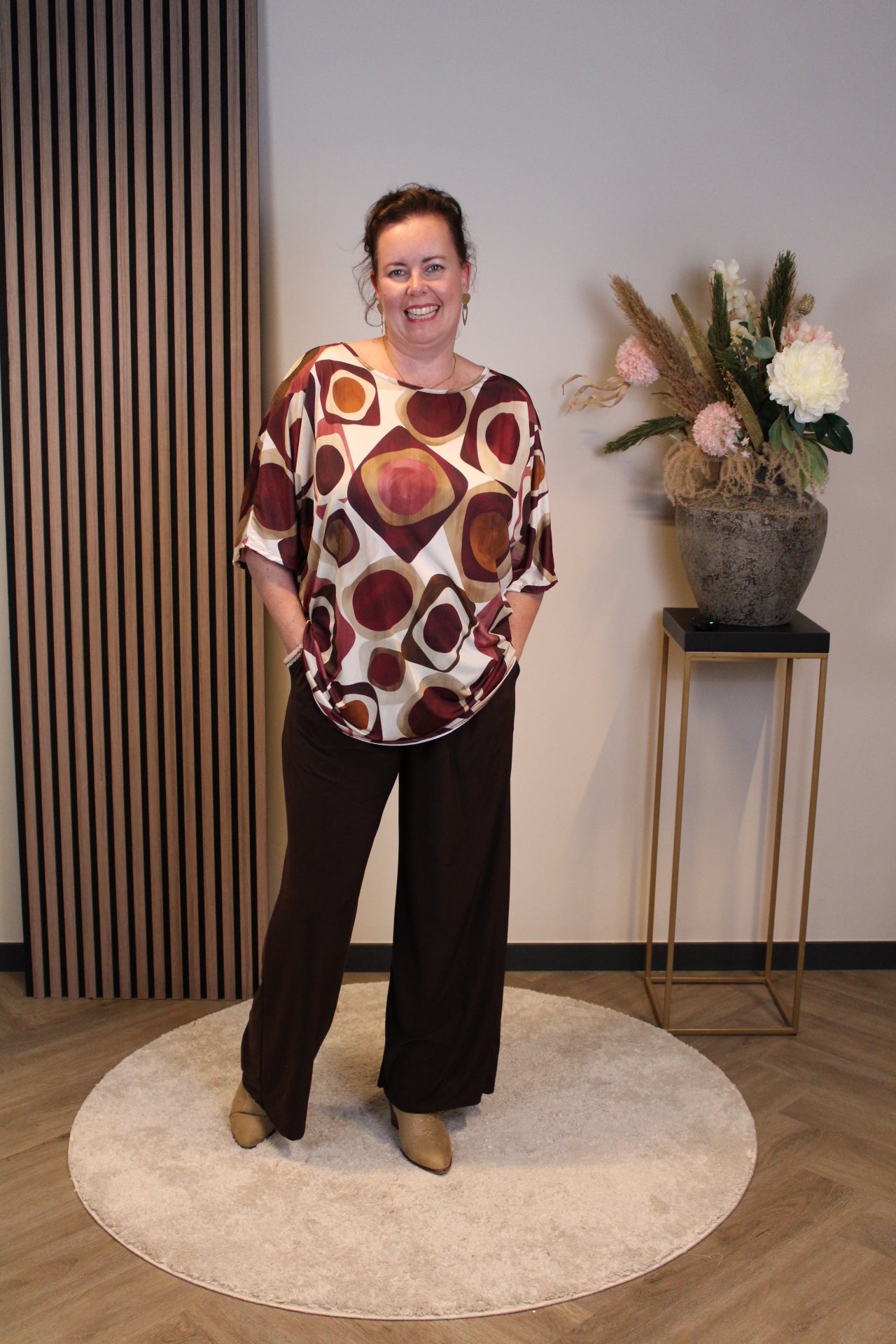 Dora | Bluse schwarz Langarm 52 bis 58